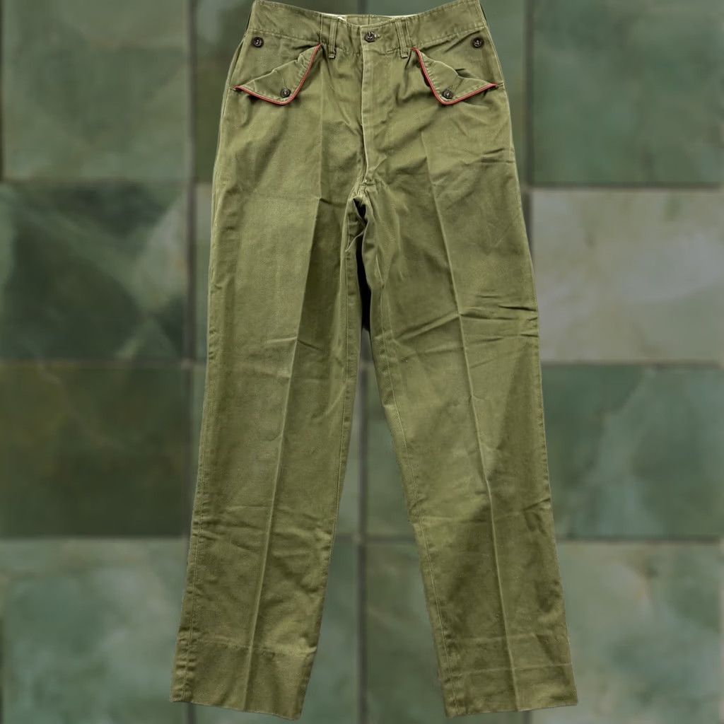 Vintage VINTAGE Boy Scouts Of America Pants Mens 26x28 Green Pleated Slacks 70s Outdoor Chino Shirt? Size US 26 / EU 42 - 1 Thumbnail