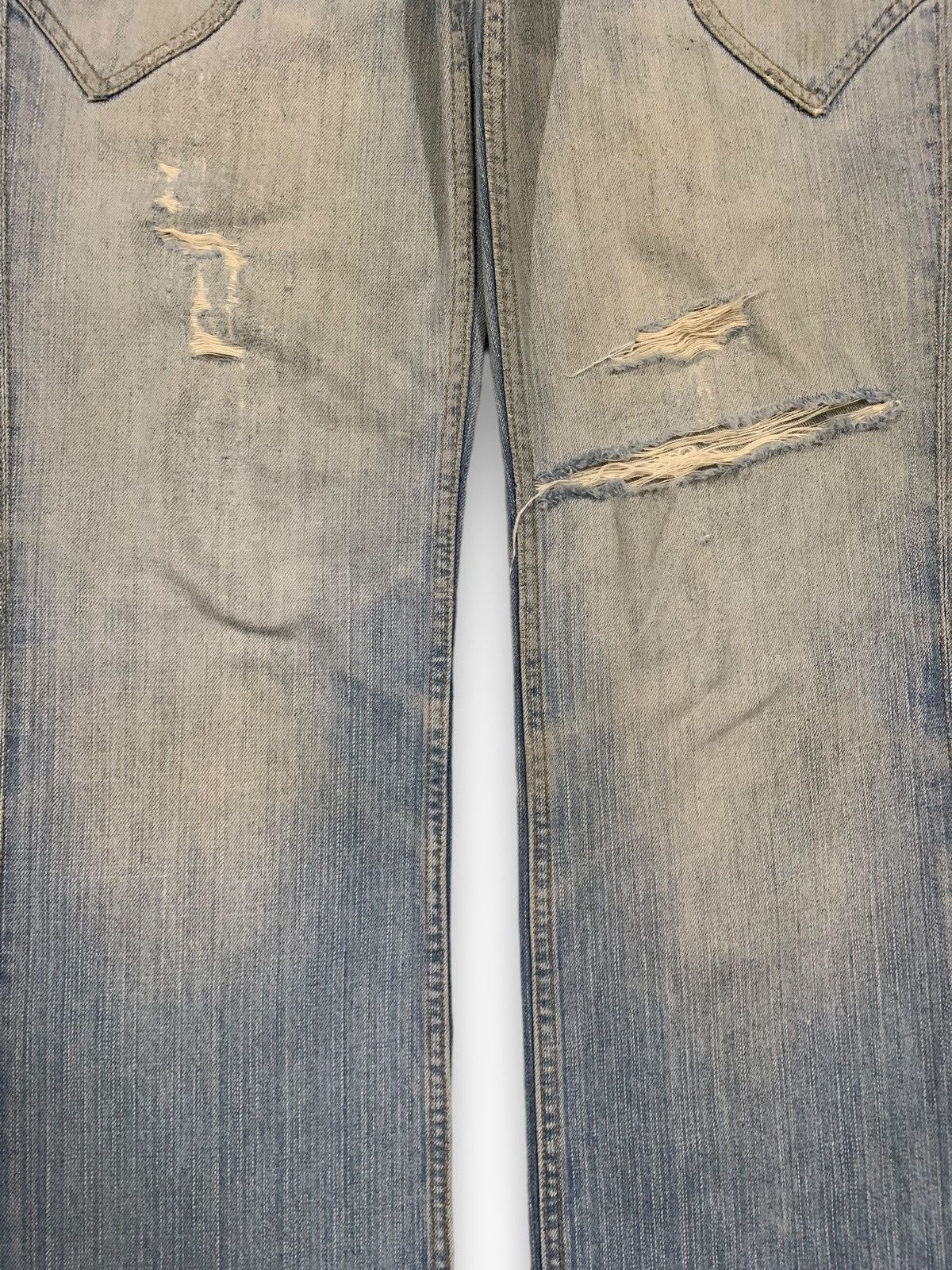 Tornado Mart Vintage NCFM Leather Pocket Clawmark Distressed Jeans Size US 32 / EU 48 - 6 Thumbnail