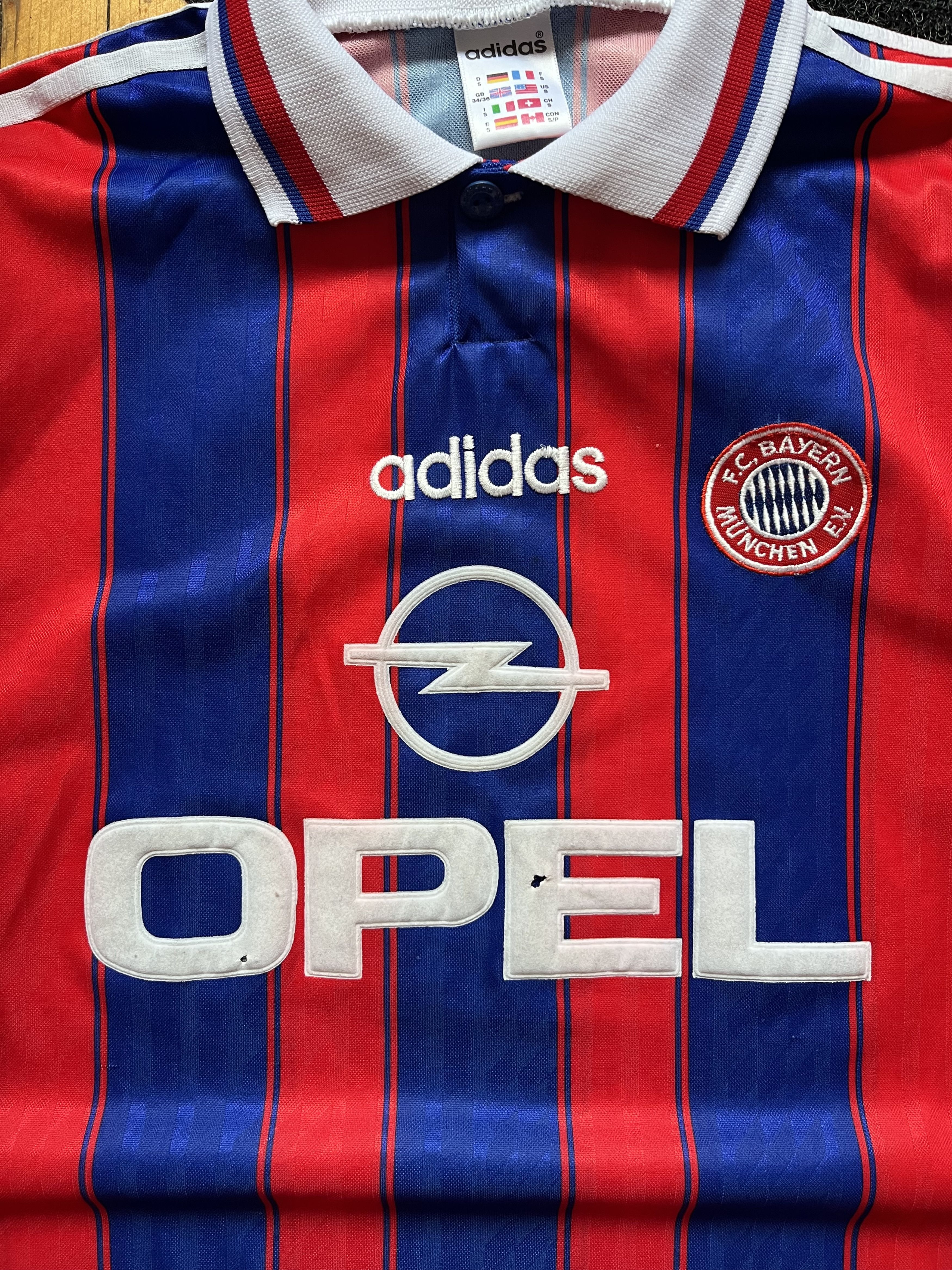 Adidas BAYERN MUNICH 1995-1997 HOME SOCCER SHIRT JERSEY ADIDAS Size US S / EU 44-46 / 1 - 3 Thumbnail