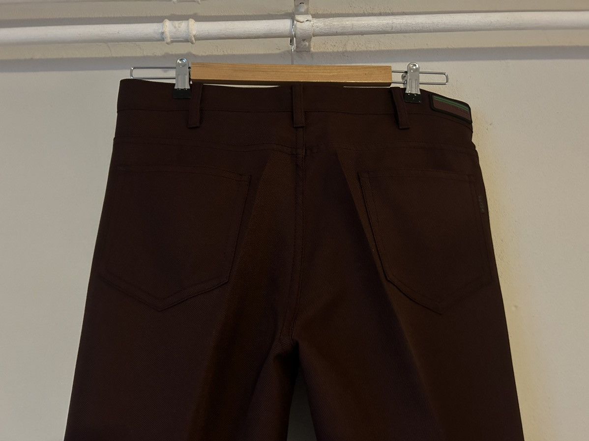 Prada Prada Logo Slim-Fit Trousers in Burgundy Size US 34 / EU 50 - 9 Thumbnail