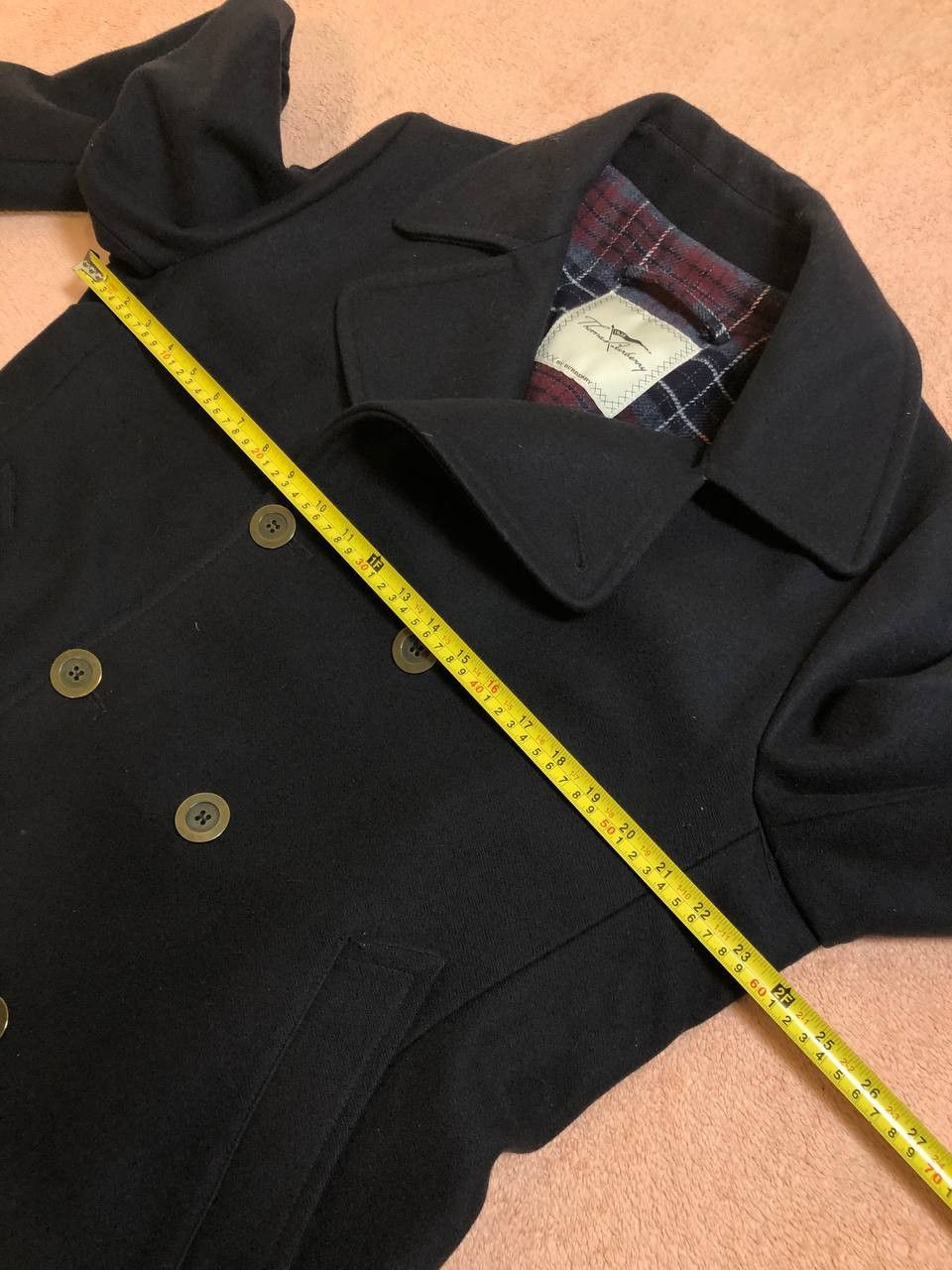 Burberry Thomas Burberrys Coat Navy Wool Double Breasted Size US XL / EU 56 / 4 - 15 Thumbnail