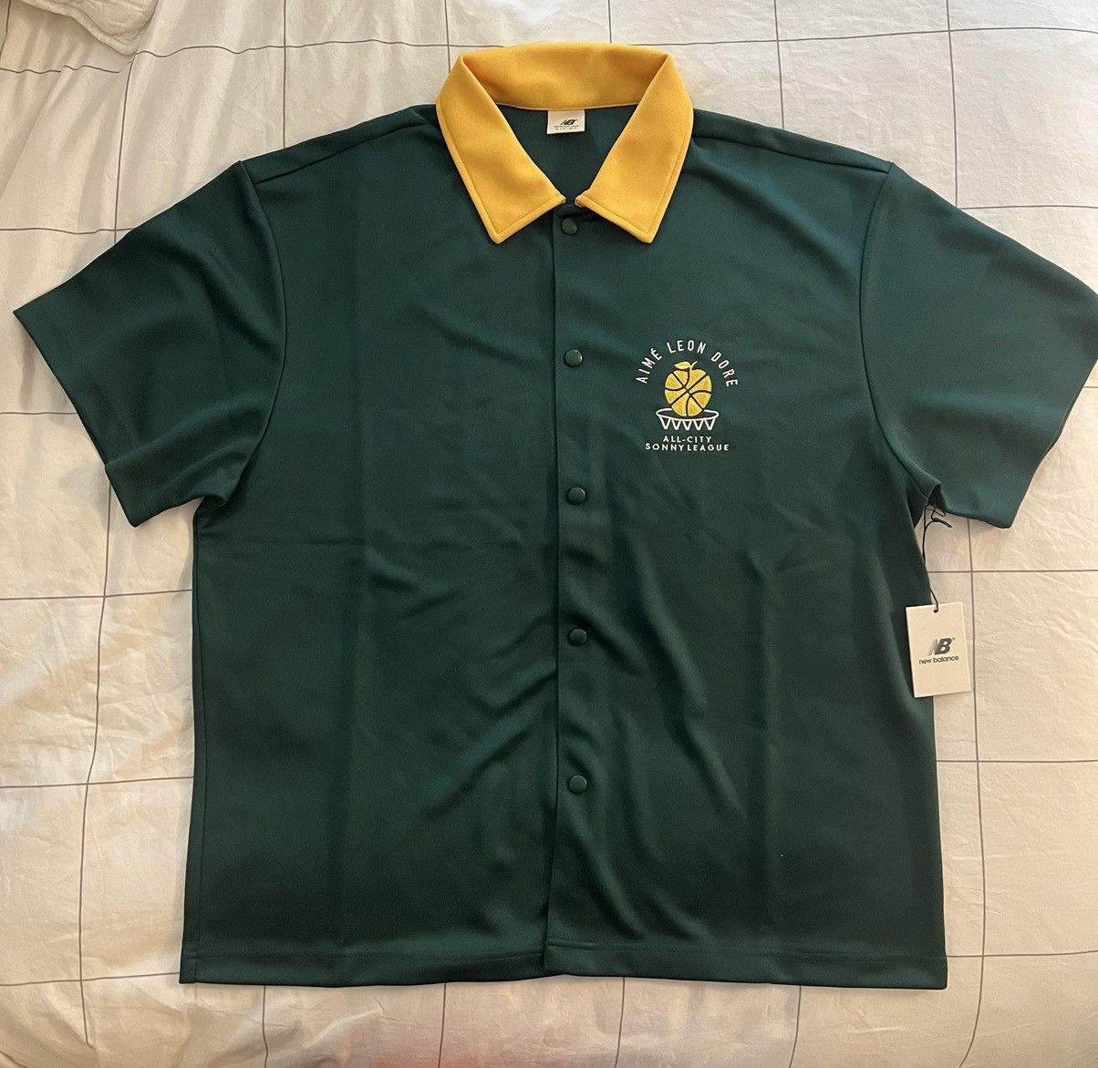 Aime Leon Dore × New Balance Aime Leon Dore ALD/New Balance SONNY NY Warm Up Top Green XL Size US XL / EU 56 / 4 - 1 Thumbnail