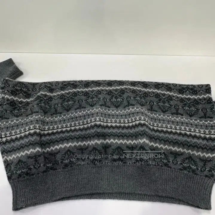 Balenciaga Balenciaga Men's Gray Sweater with Fair Isle Pattern. Size US L / EU 52-54 / 3 - 7 Thumbnail