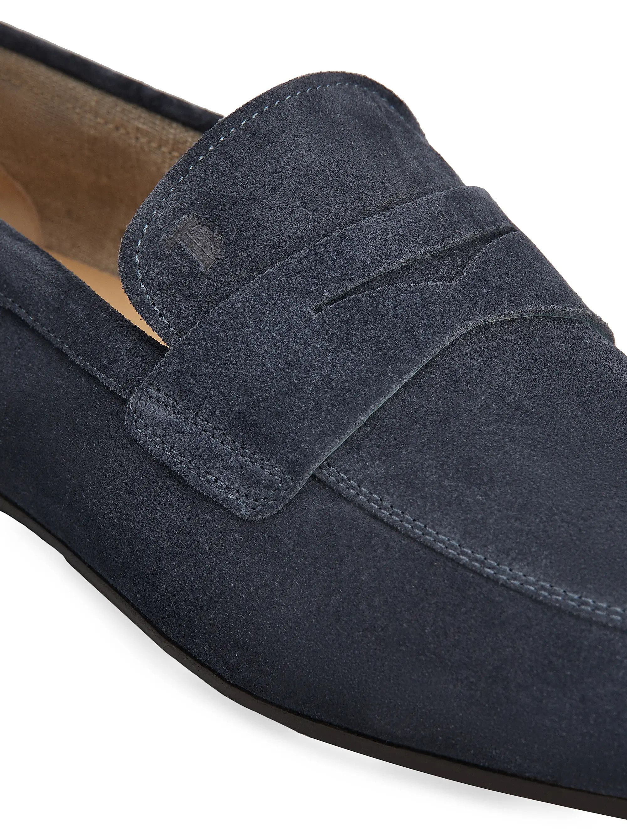 Tod's os11x0526 Moc-Style Suede Loafers in Blue Size US 12 / EU 45 - 5 Thumbnail