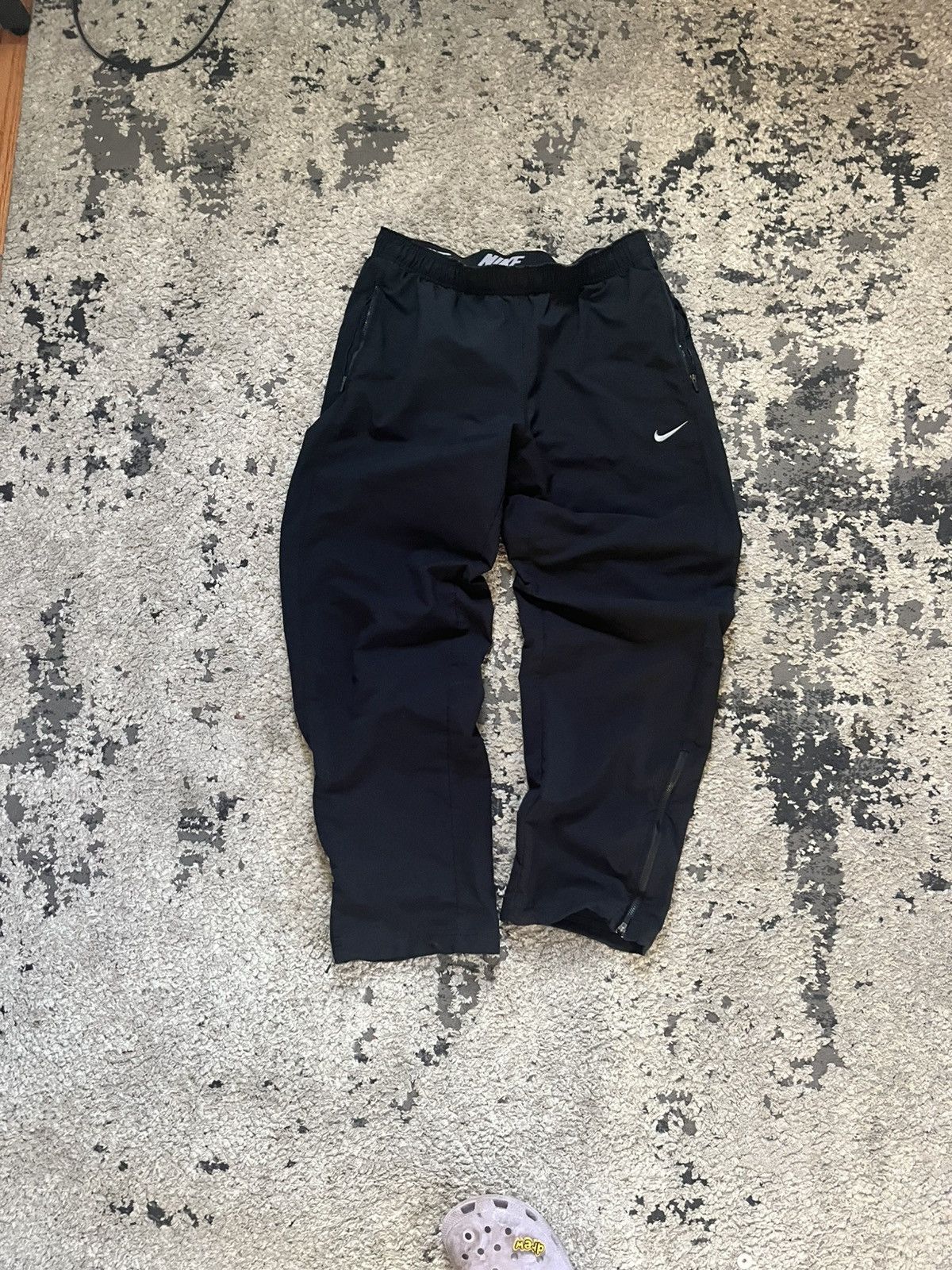 Nike × Vintage Nike Black Track Pants Size US 33 - 2 Thumbnail