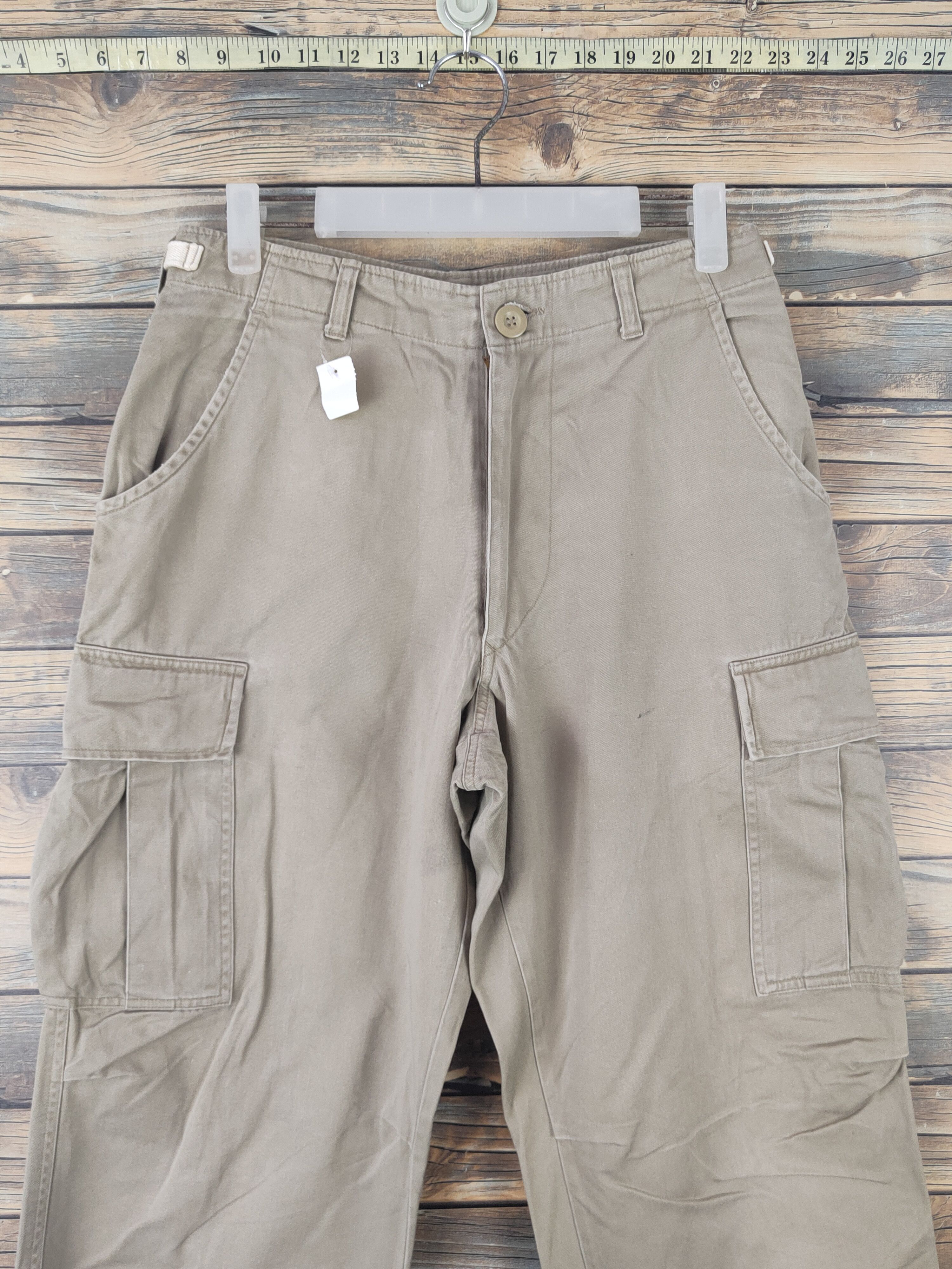 Other DL Japanese Brand Beige Multipocket Cargo Pants #1864 Size US 28 / EU 44 - 2 Thumbnail