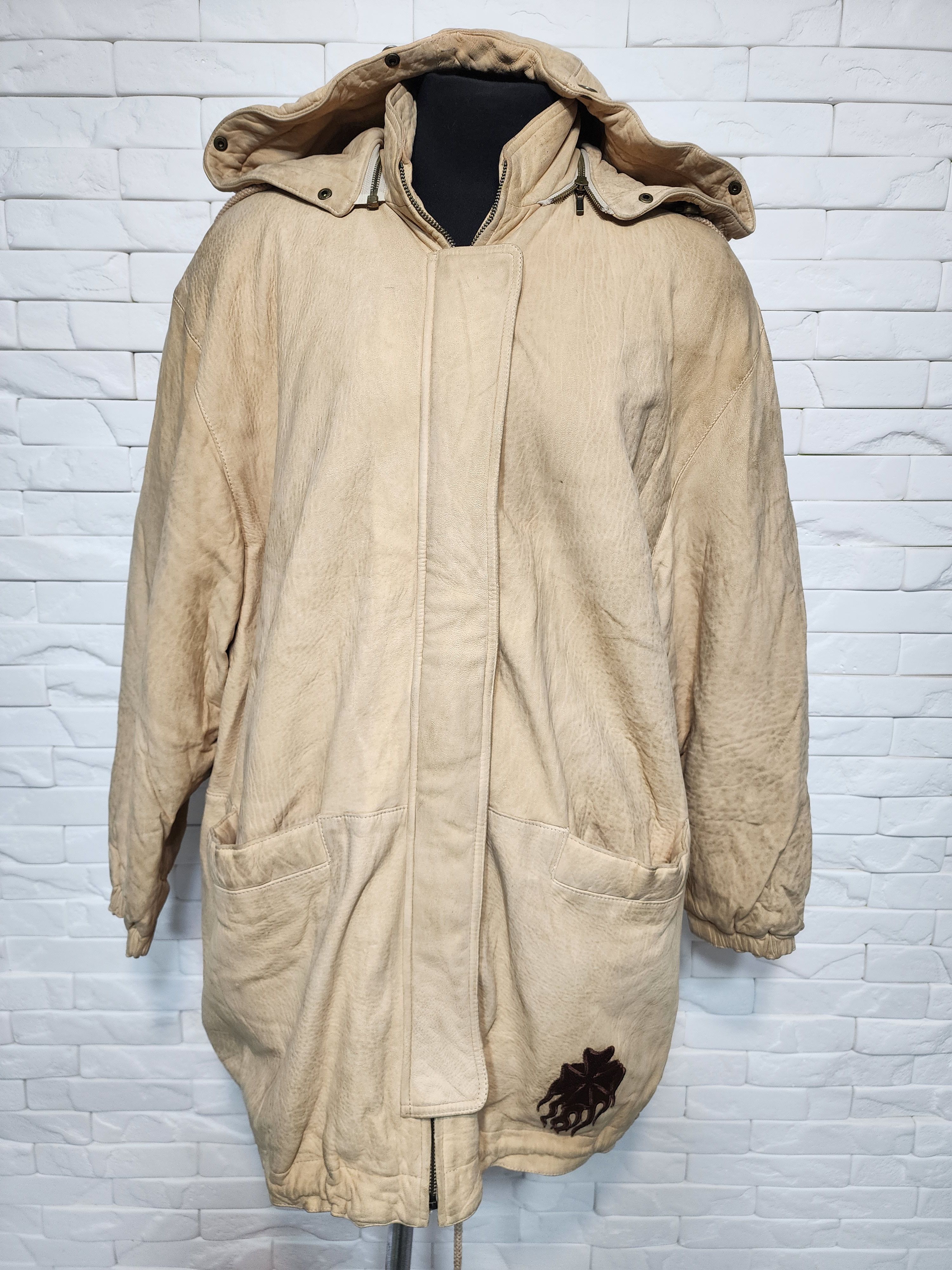 Yellow Leather Hooded Jacket: Women's Leather Coat