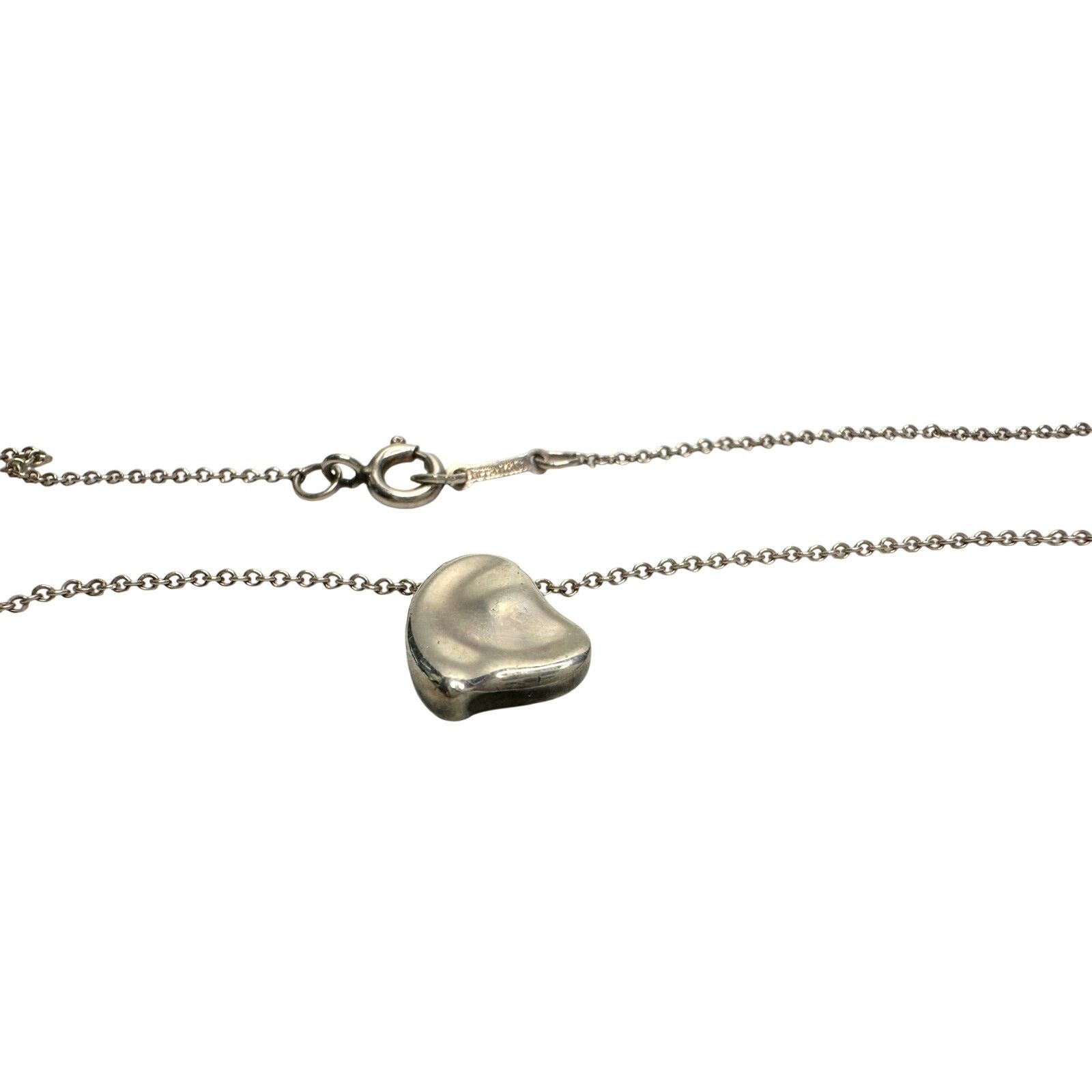 Tiffany & Co. Tiffany and Co Elsa Peretti Full Heart Necklace 16" Dust Bag Size ONE SIZE - 7 Thumbnail