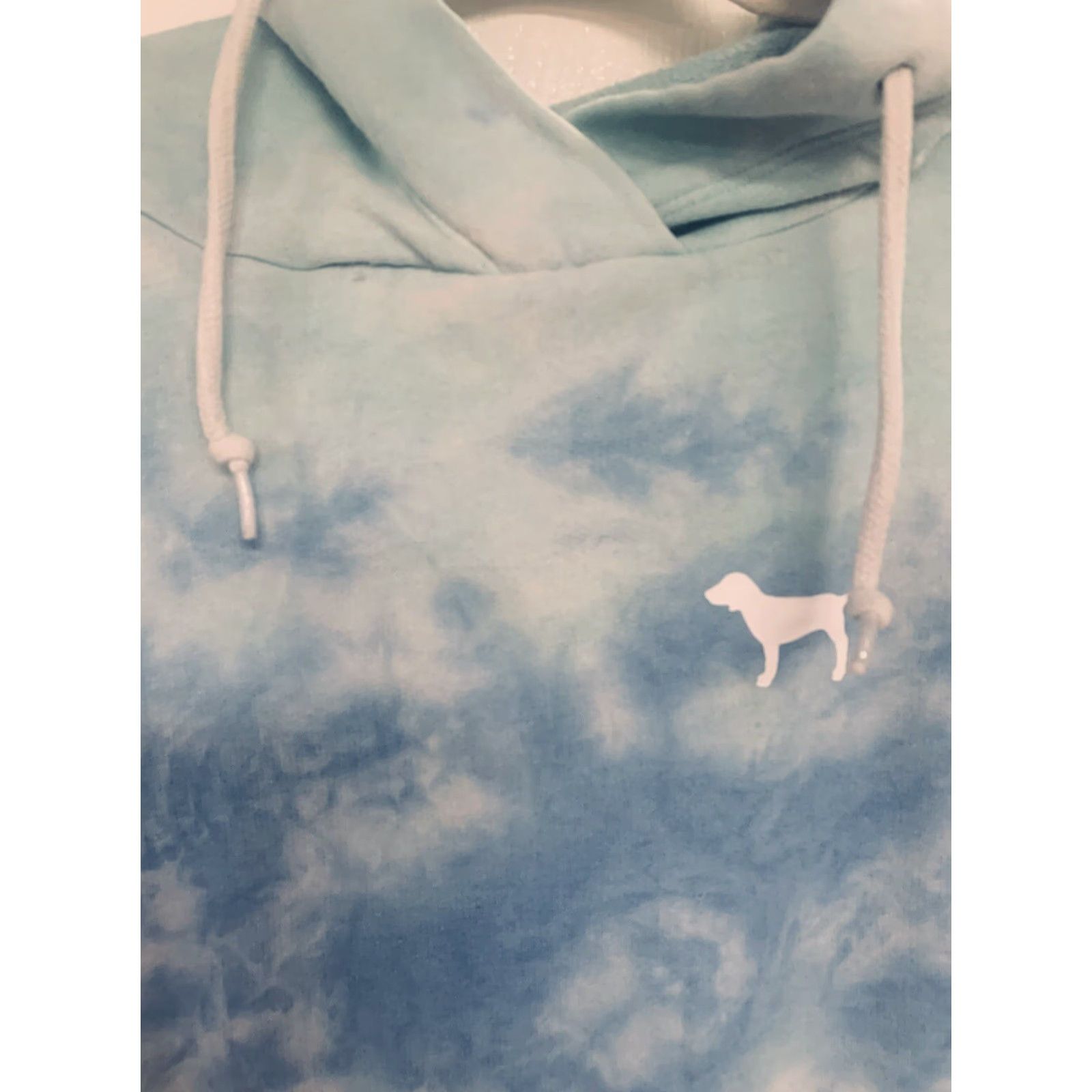 Victoria's Secret VICtORIA'S SECRET Sweater Hoodie XS Women's Blue Tye Dye Pullover Hooded Pockets Fleece Pullover Activewear Logo Colorful Sheer? Size XS / US 0-2 / IT 36-38 - 5 Thumbnail
