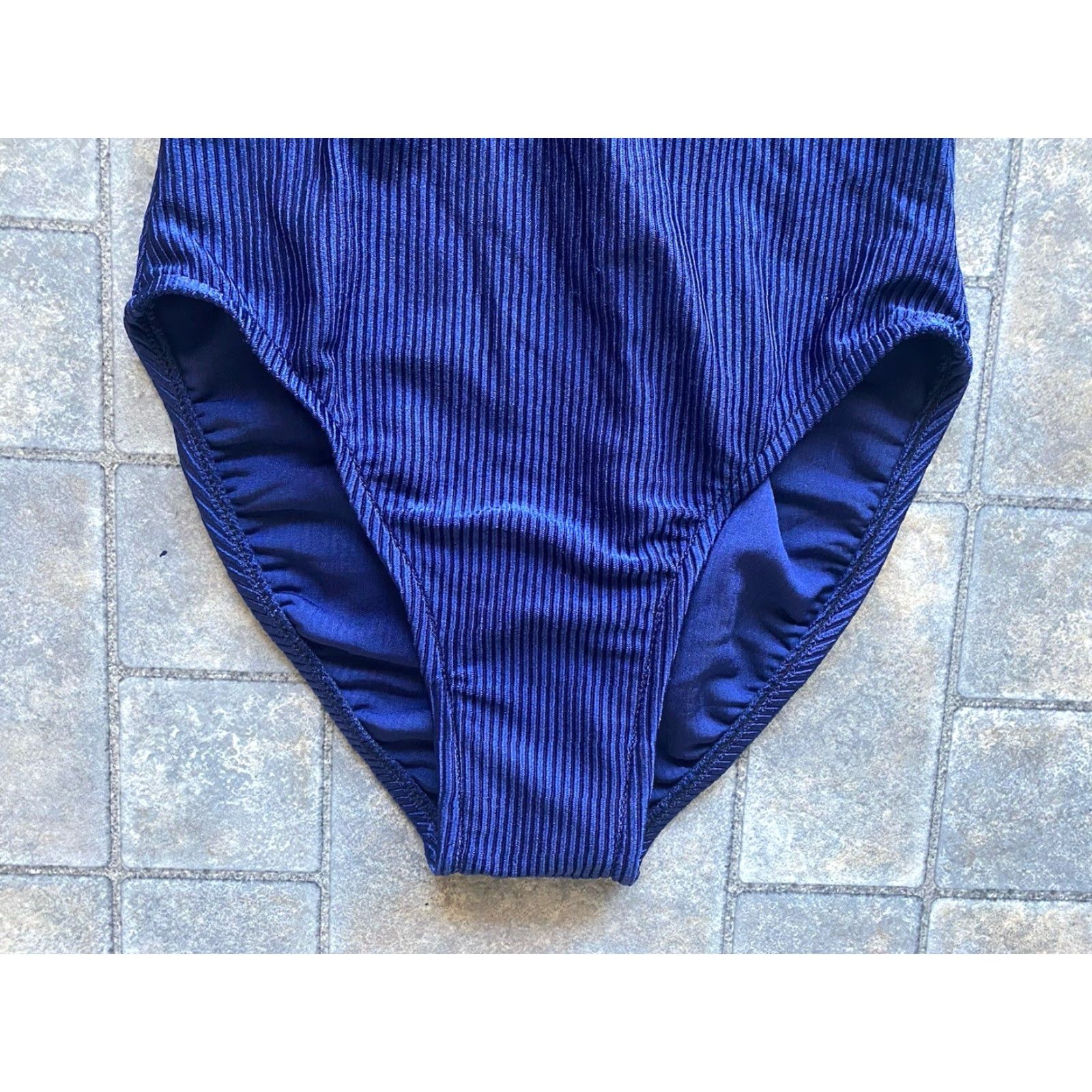 Jantzen NWT Jantzen Swimsuit Women One Piece Blue Size 12 Made In USA Size ONE SIZE - 6 Thumbnail