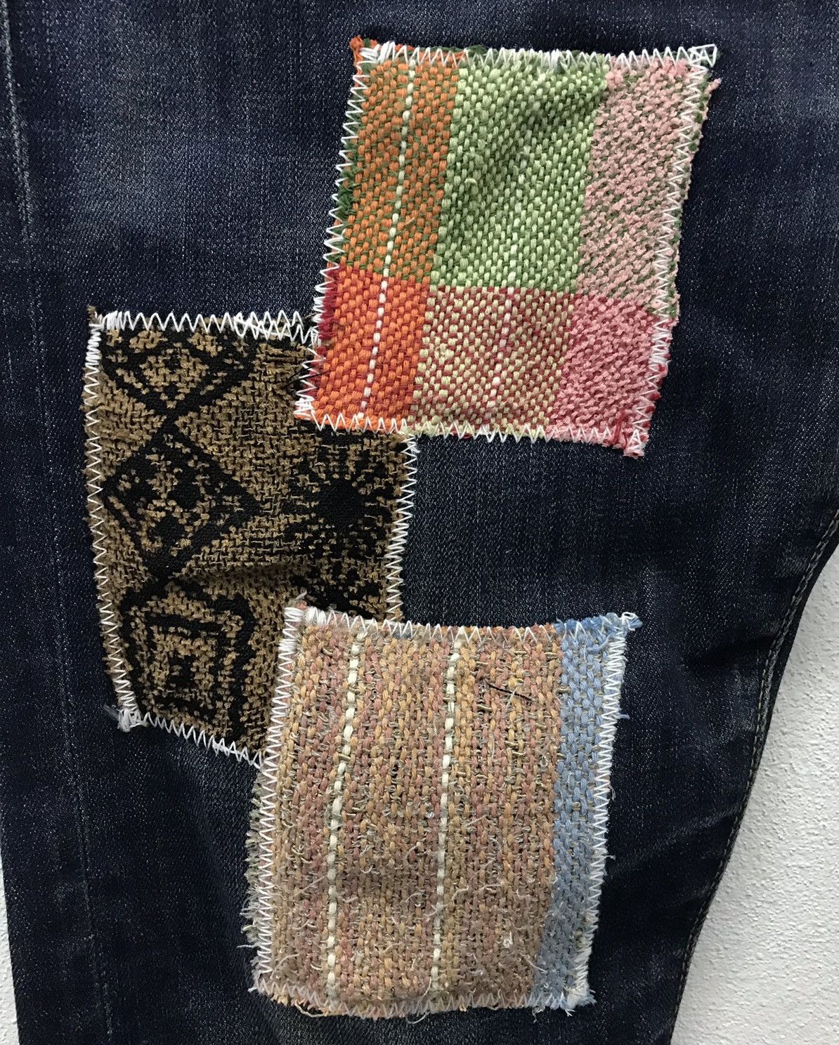 Uniqlo × Vintage Japanese Brand Uniqlo Selvedge Patchwork Denim Jeans Size US 31 - 10 Thumbnail