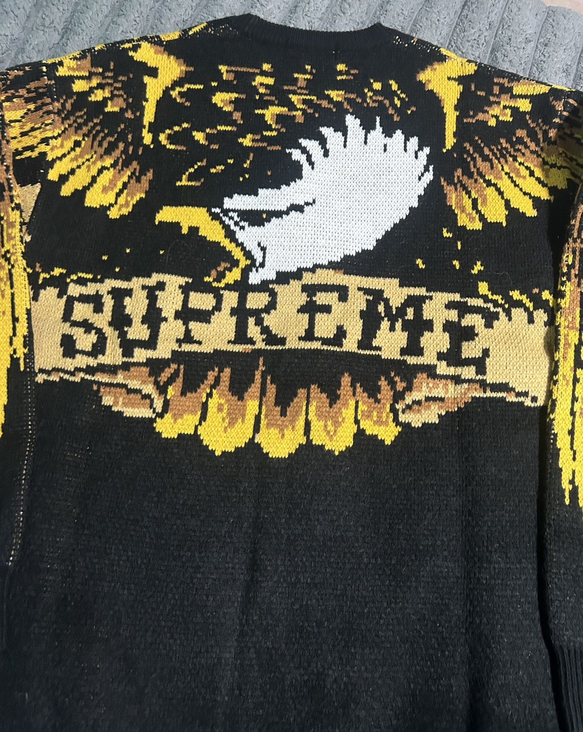 Antihero × Supreme Supreme x antihero logo knit acrylic sweater