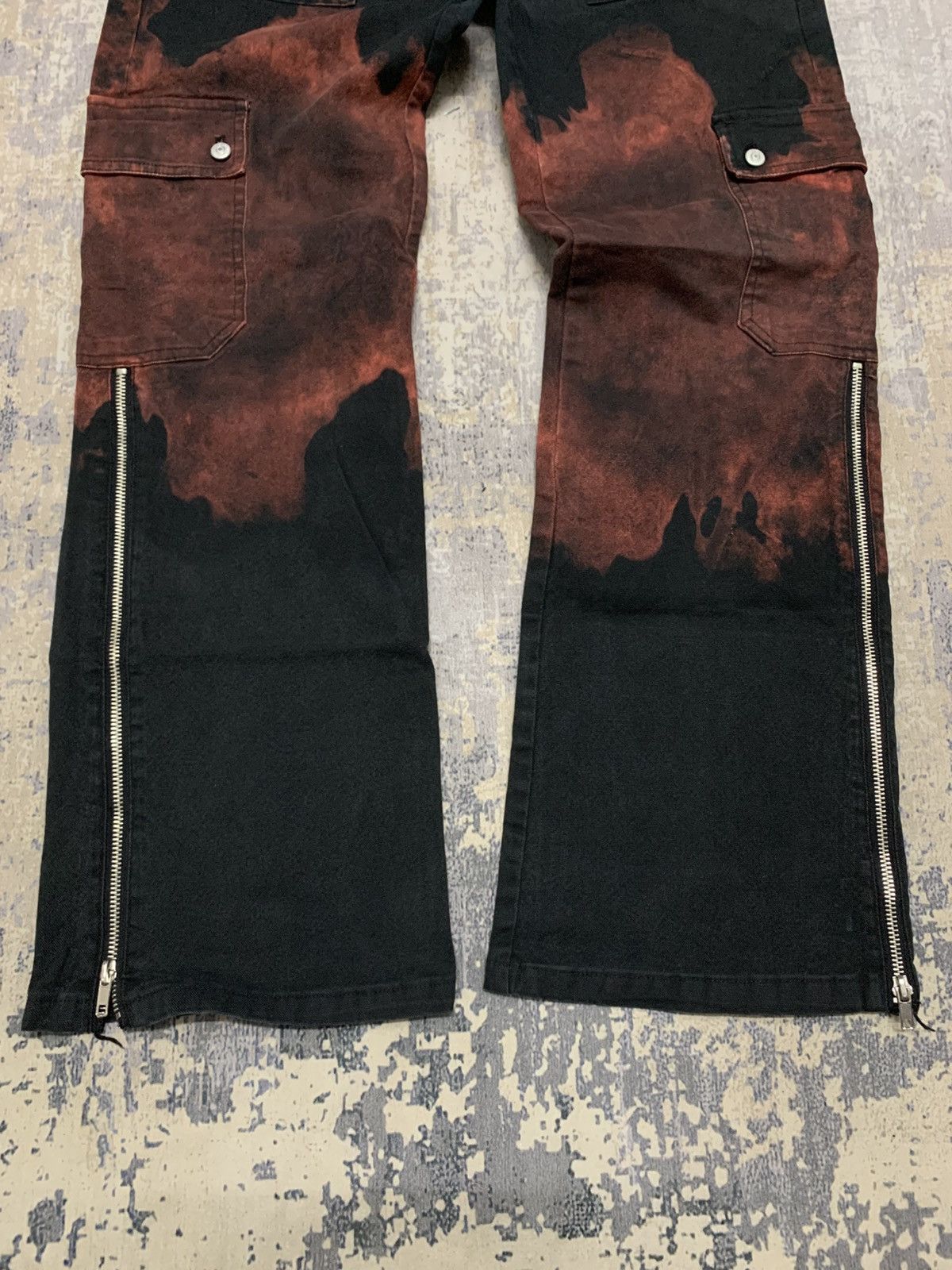 If Six Was Nine Japanese Brand Buffalo Bleach Dye Cropped Cargo Pant 31x28.5 Size US 32 / EU 48 - 3 Thumbnail