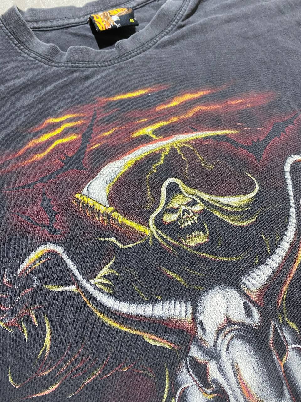 Vintage vintage burning eagle moto racing T-shirt De dood op motor Size US S / EU 44-46 / 1 - 6 Thumbnail