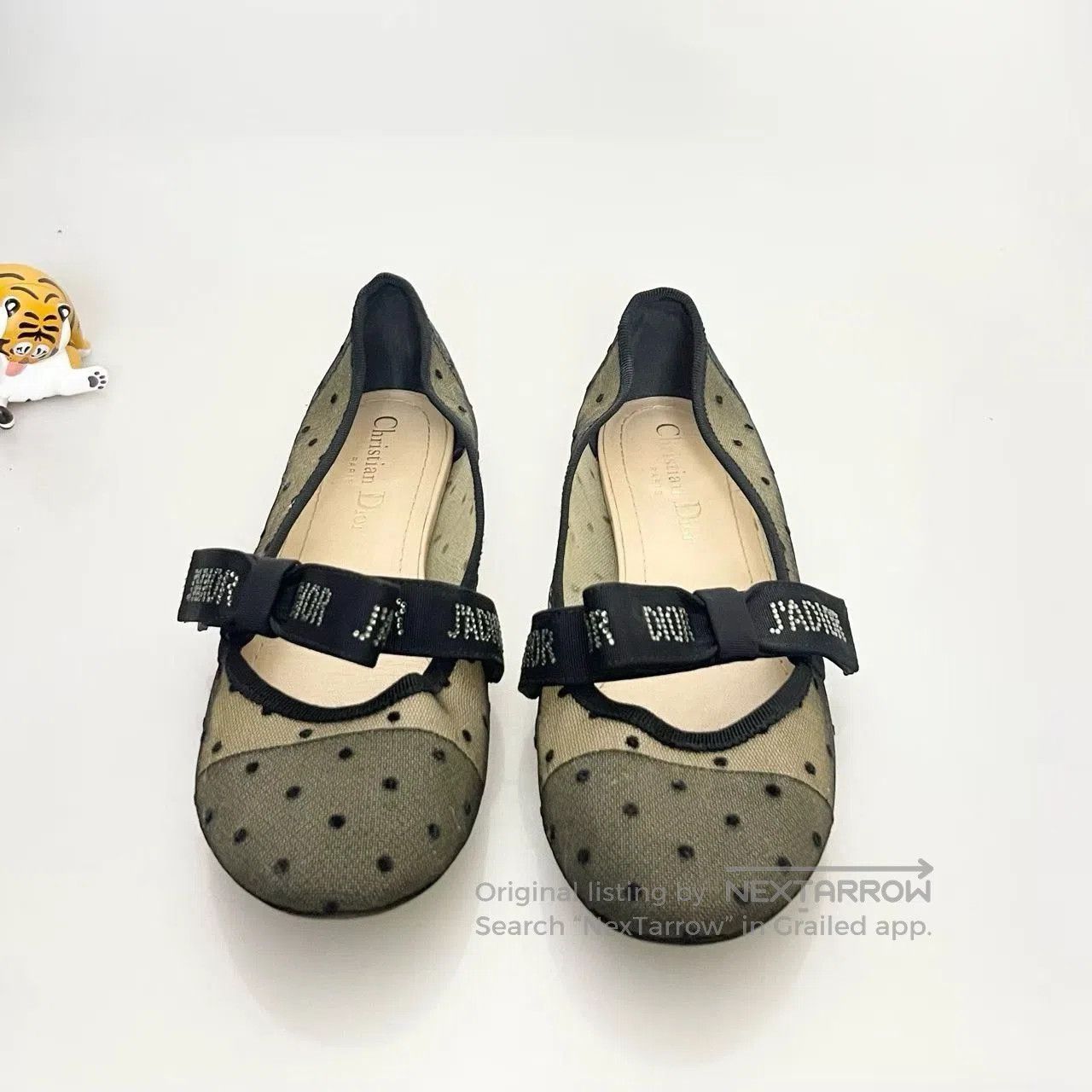 Dior Dior Crystal Logo Polka Dot Bow Sandal. Size US 5 / IT 35 - 2 Thumbnail