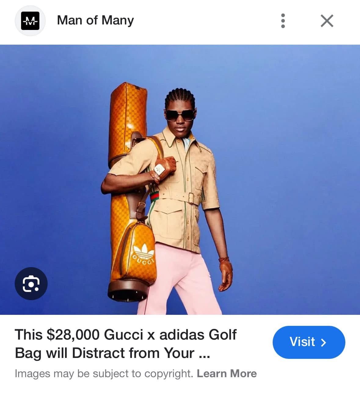 Adidas × Gucci Gucci x Adidas GG Monogram Golf Bags Size ONE SIZE - 2 Thumbnail