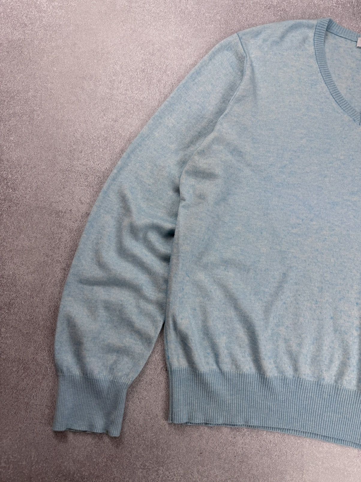 Gran Sasso Gran Sasso V-Neck Cashmere/Cotton Knit Sweater Men’s Size 54 Size US L / EU 52-54 / 3 - 2 Thumbnail