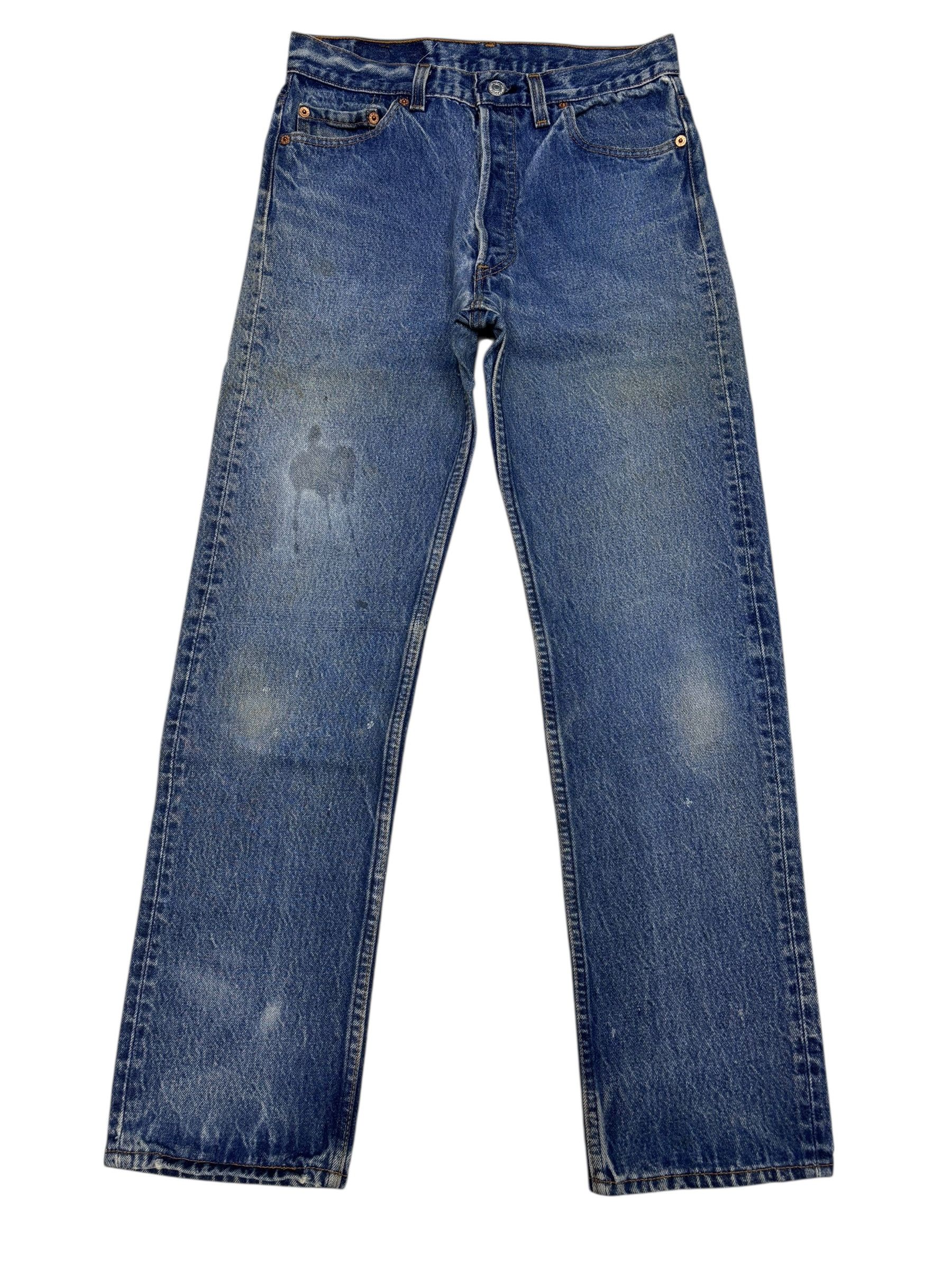 Levi's 💥VINTAGE LEVIS 501xx MADE IN USA DISTRESS DENIM JEANS Size US 29 - 7 Thumbnail