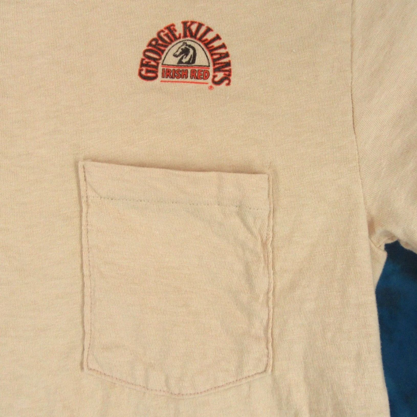 George VINTAGE George Killian's T-Shirt XS Adult Men 80s Beige Short Sleeve Crew Neck 100% Cotton Deadstock Unworn Vintage condition Mens Size US XS / EU 42 / 0 - 7 Thumbnail