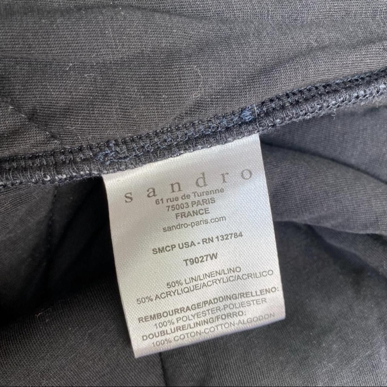 Sandro Sandro Quilted Linen Knit Navy Blue Heavyweight Sweater XS Size US XS / EU 42 / 0 - 7 Thumbnail