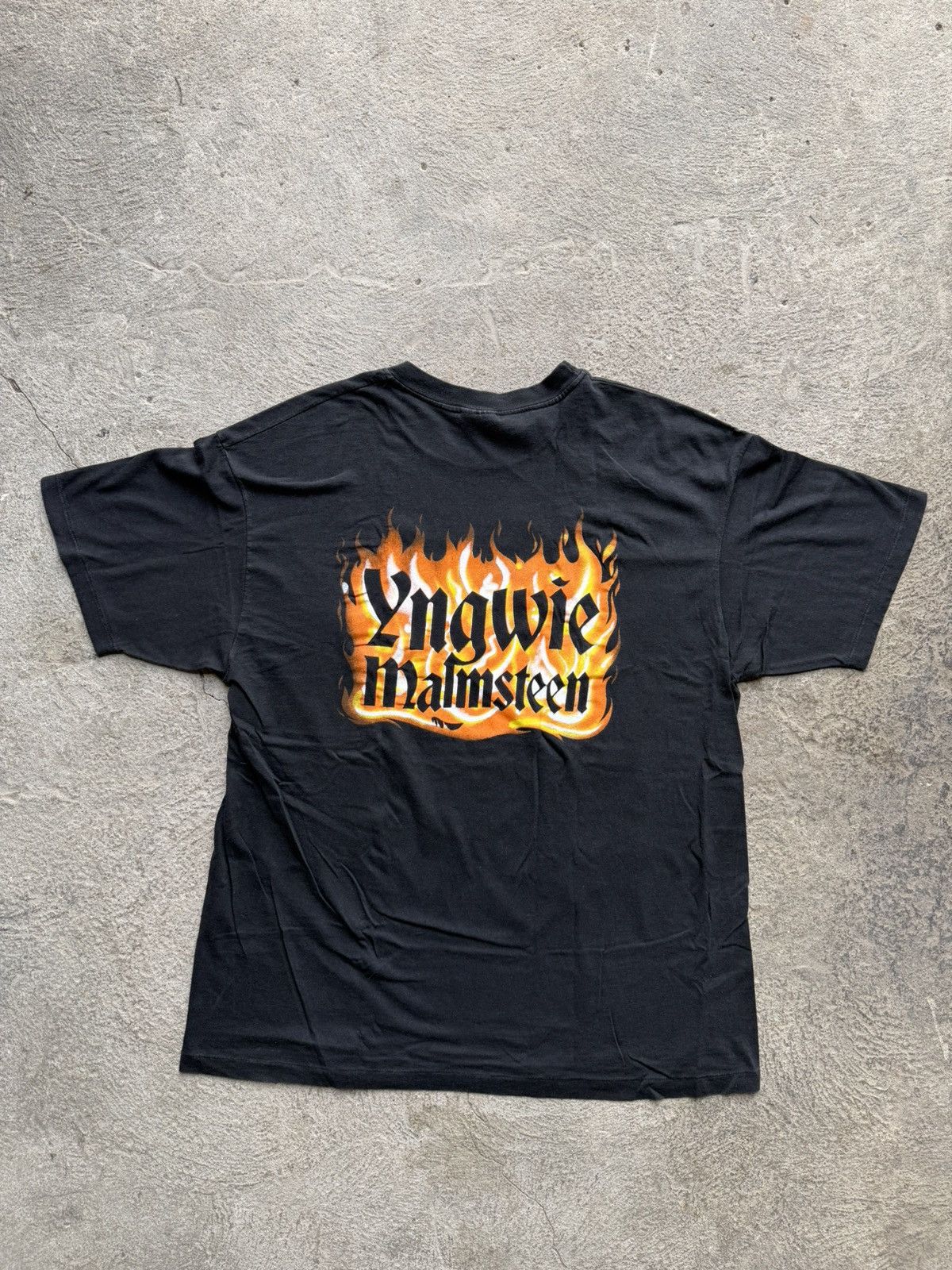 Band Tees Yngwie Malmsteen Flames 1991 Vintage Tee | Size XL Size US L / EU 52-54 / 3 - 3 Thumbnail