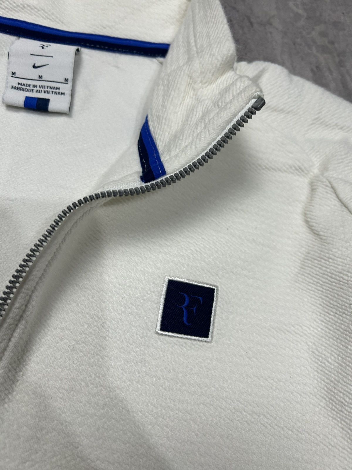 Nike × Vintage Nike Roger Federer RF Tennis Track Jacket White Full Zip Size US M / EU 48-50 / 2 - 5 Thumbnail