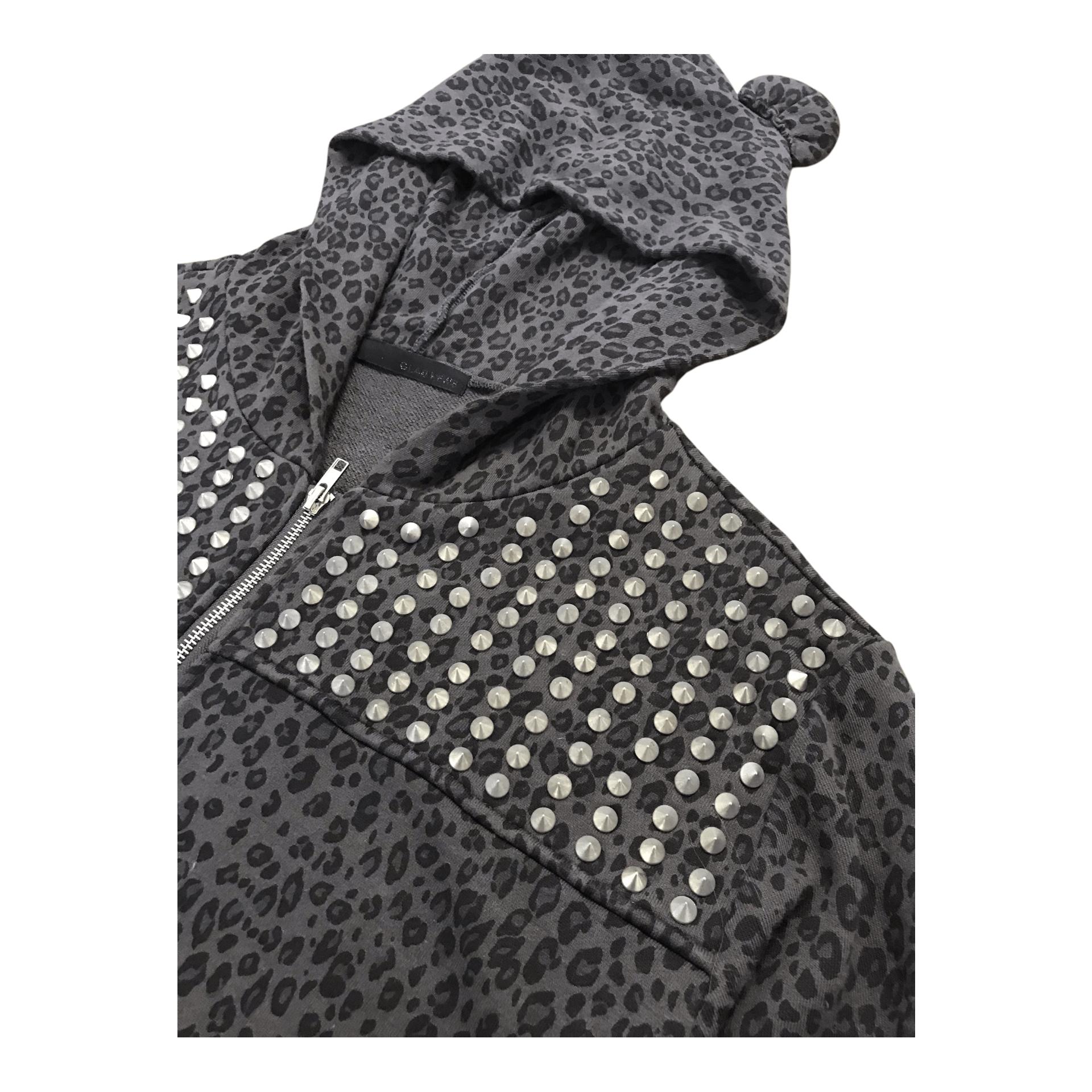 If Six Was Nine × KMRii × Le Grande Bleu (L.G.B.) Glad New Punk Studded Cheetah Jacket Size US M / EU 48-50 / 2 - 4 Thumbnail
