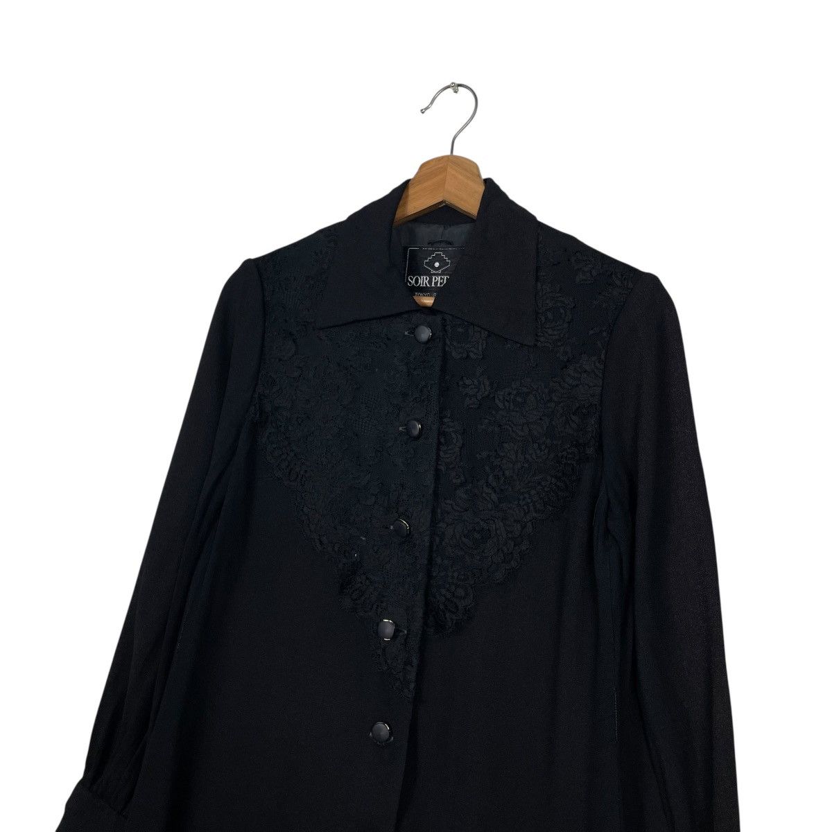 Japanese Brand Japanese Brand Soir Perle Black Coat Size S / US 4 / IT 40 - 8 Thumbnail