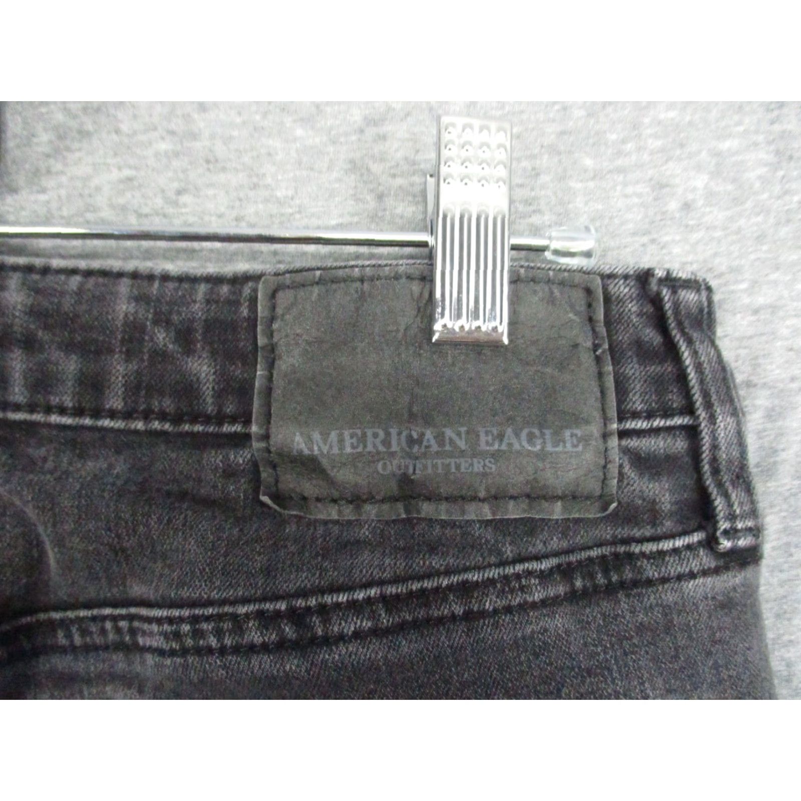 American Eagle Outfitters American Eagle Outfitters Jeans Men Slim 28 X 30 Black Dark Distressed 4 Extreme Flex Skinny Jeans Size US 28 / EU 44 - 6 Thumbnail