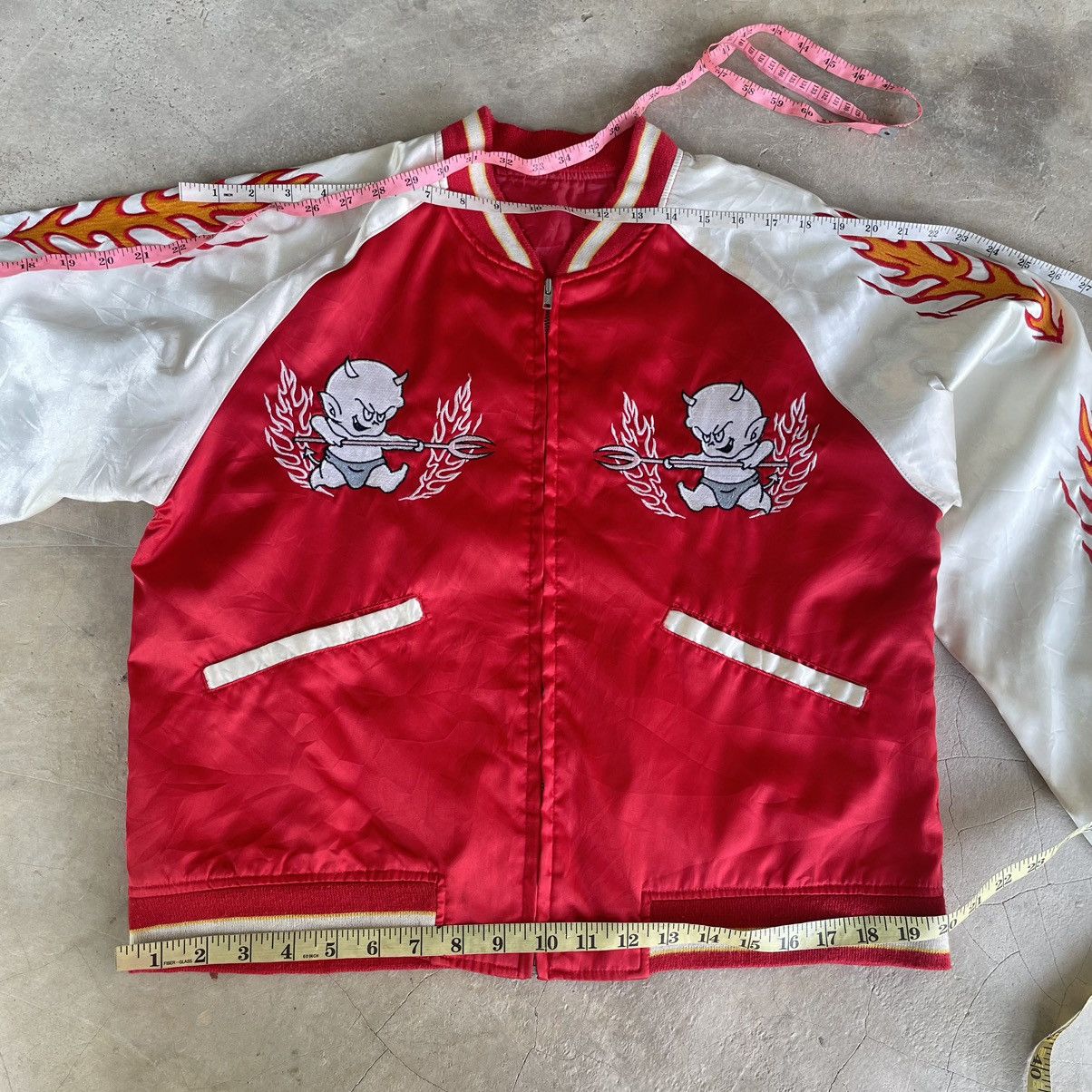 Hysteric Glamour Red Hot Devil Flame Embroidery Sukajan Souvier Bomber Jacket Size US S / EU 44-46 / 1 - 10 Thumbnail