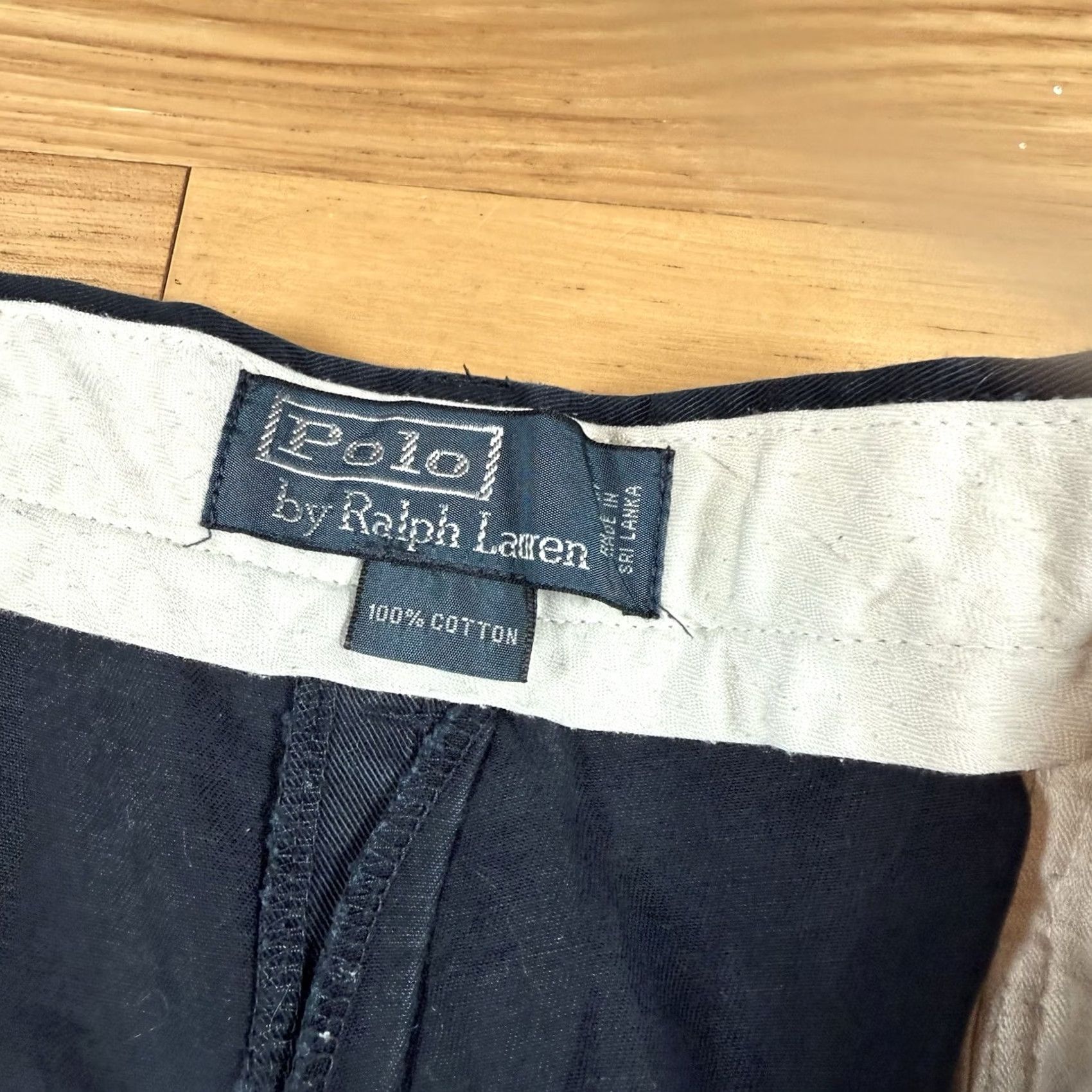 Polo Ralph Lauren VINTAGE Polo Ralph Lauren Chino Pants Mens Blue 40x36 Straight Leg Distressed 40 Blue Chino Mens Pants Size US L / EU 52-54 / 3 - 4 Thumbnail