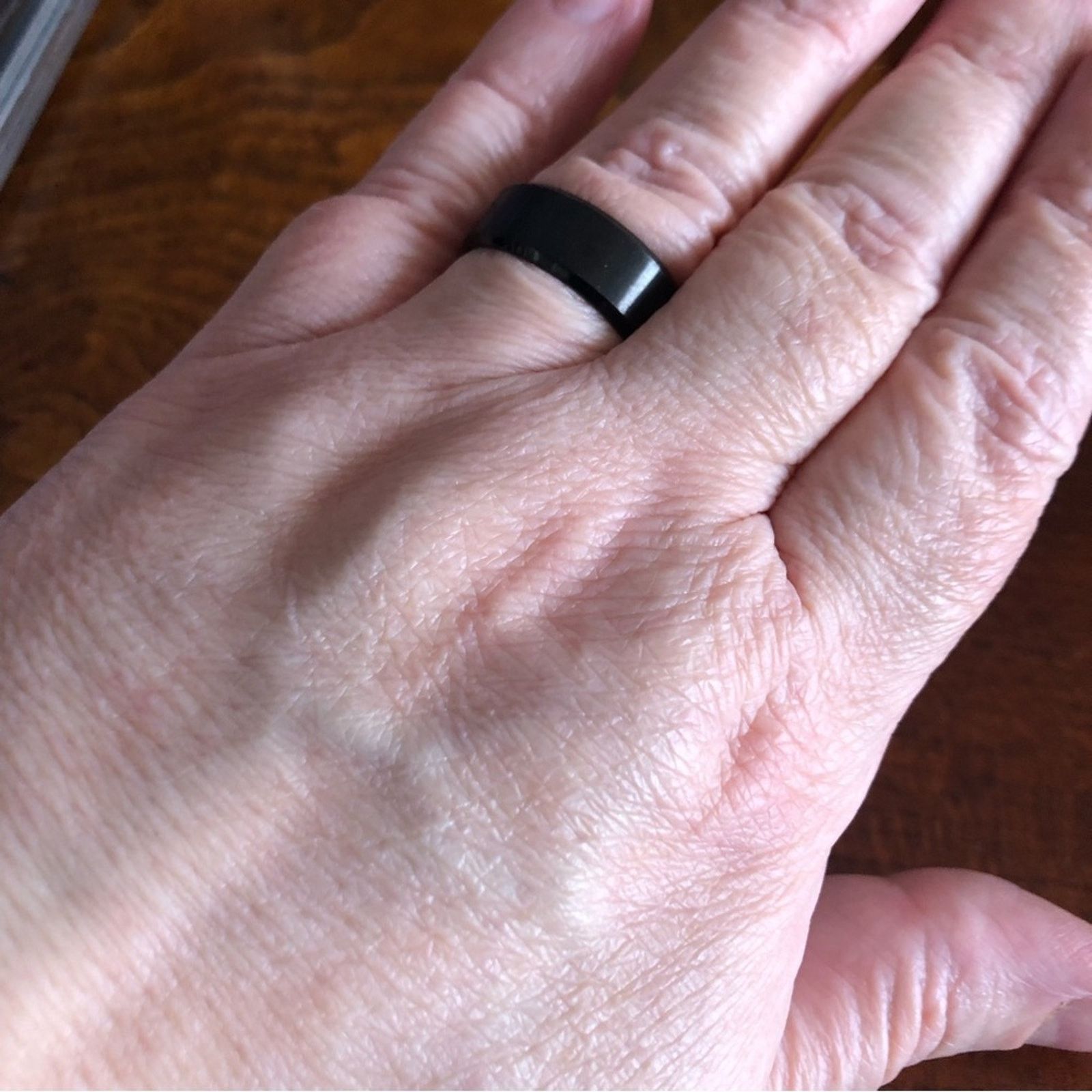 Jewelry Men’s black titanium stainless steel 8mm band ring 10 NIB Size ONE SIZE - 5 Thumbnail