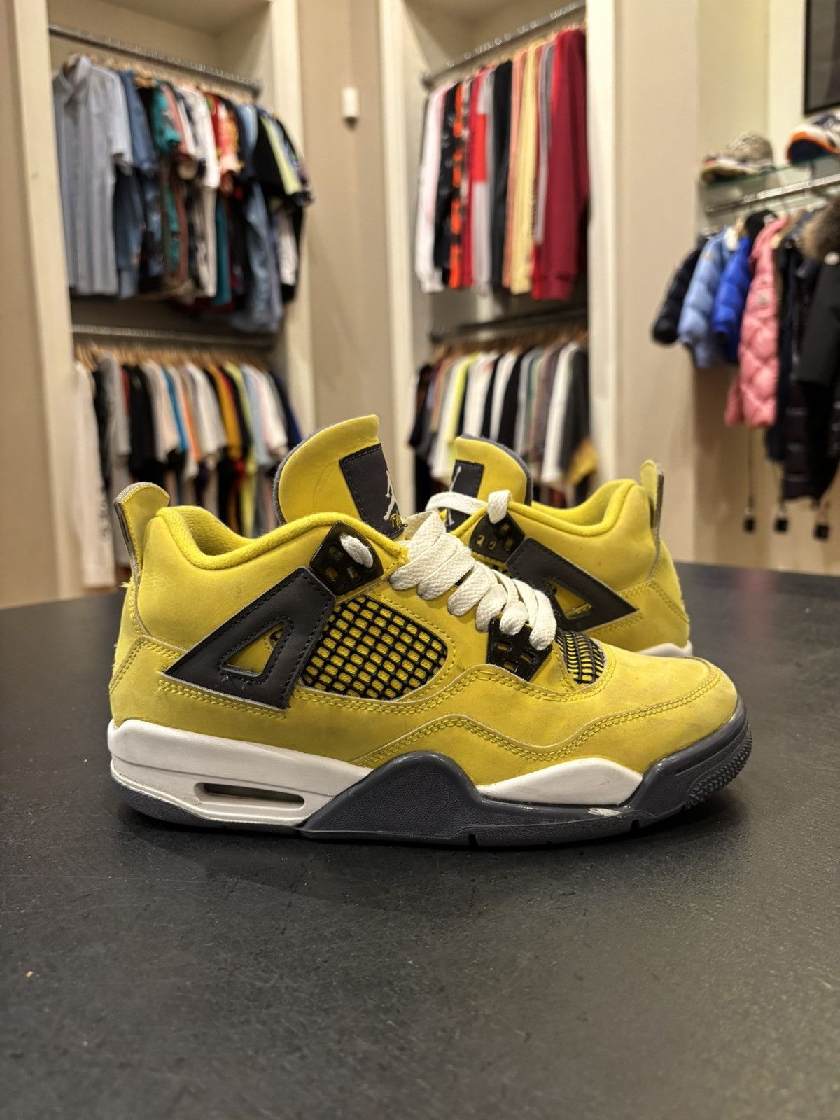 On Feet Lightning 4s Jordans Jordan Lighting