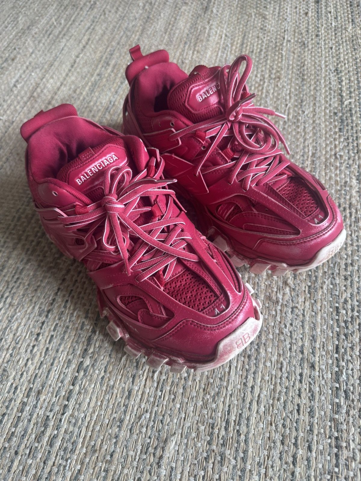 Balenciaga Tracks Red Faded Very Clean Size 41/8