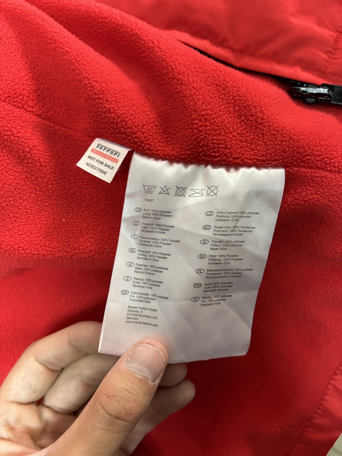 Ferrari × Vintage Shell Ferrari V-Power Fleece Lined Jacket Red Size US L / EU 52-54 / 3 - 10 Thumbnail