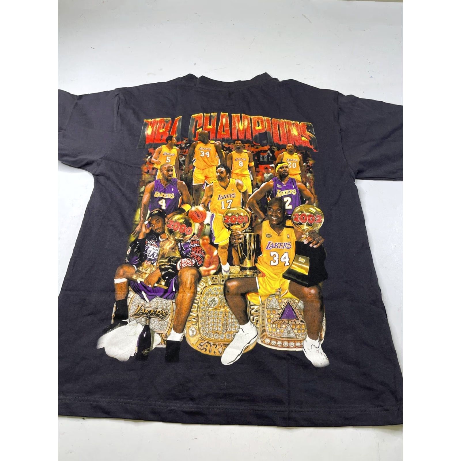Marino Morwood VINTAGE Marino Morwood Lakers Dynasty T Shirt Crew Neck Short Sleeve Kobe Shaq Black M Men Size US M / EU 48-50 / 2 - 2 Thumbnail