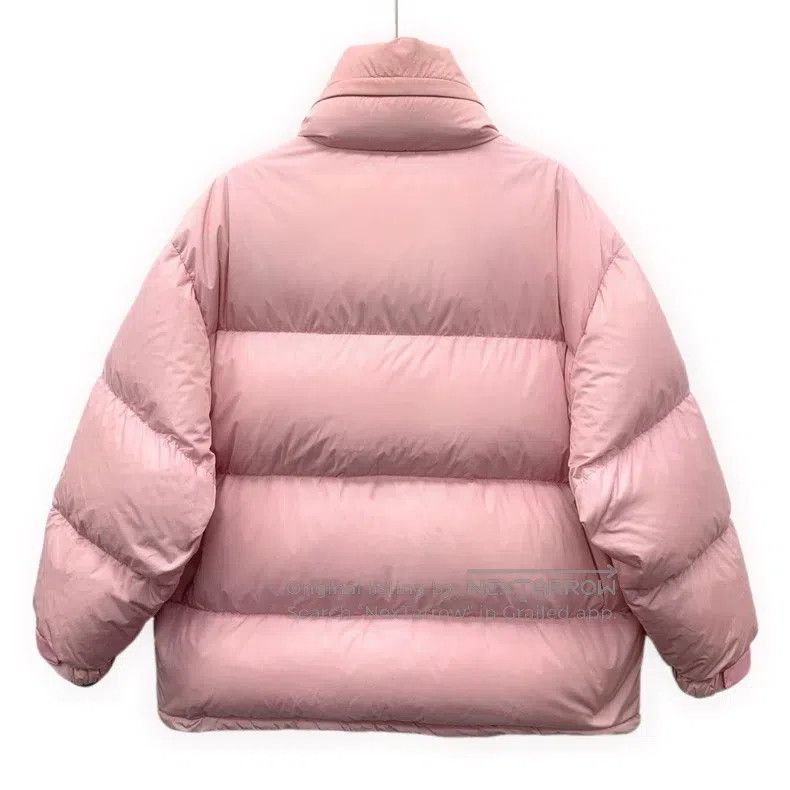 Prada Prada Pink line logo letter print stand-up collar zipper l Size XS / US 0-2 / IT 36-38 - 2 Thumbnail