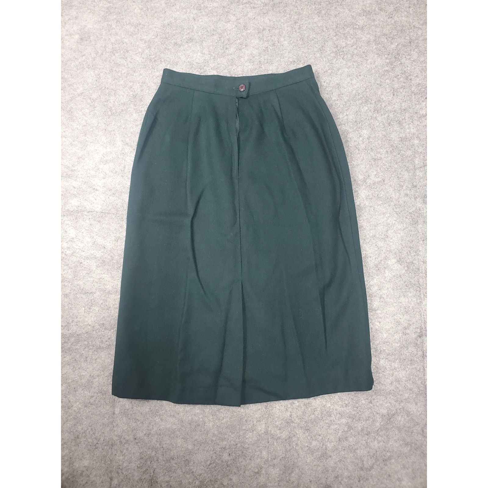Other Vintage Womens Diane Richard 8 Green Wool Midi Pencil Skirt Size 30" / US 8 / IT 44 - 2 Thumbnail