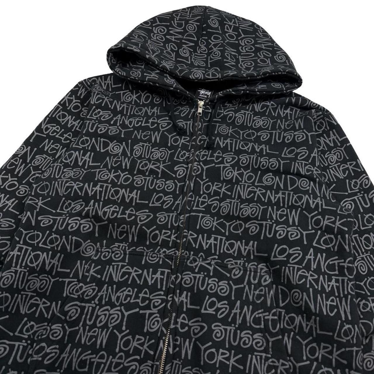 Stussy Vintage Stussy World Tour City Text Zip Up Hoodie - Medium Size US M / EU 48-50 / 2 - 4 Thumbnail