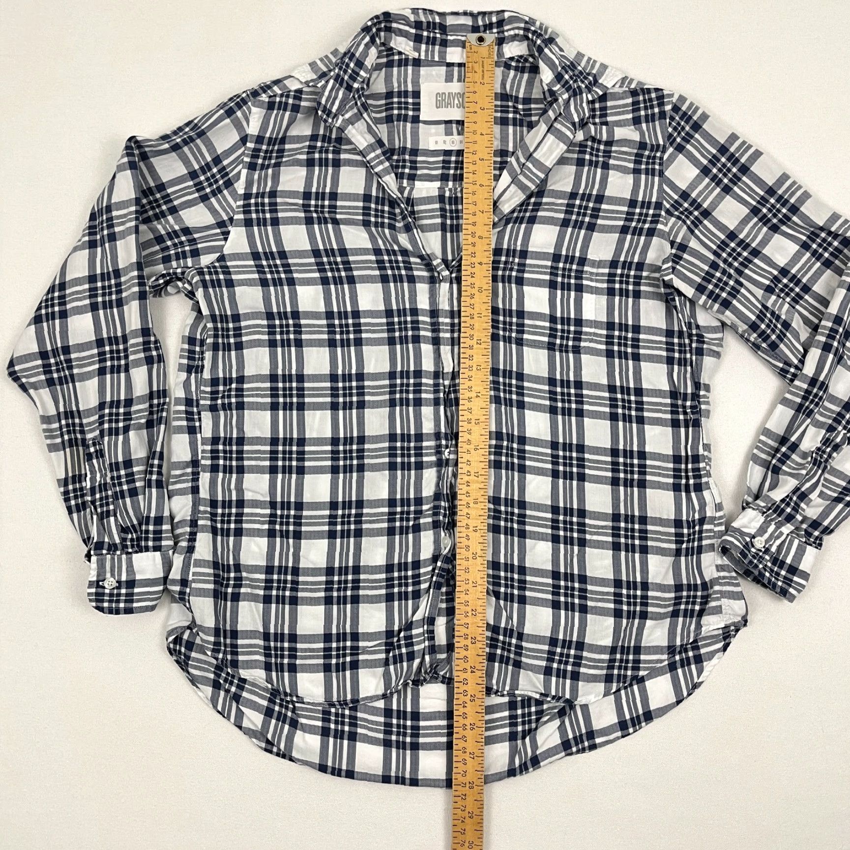 Vintage VINTAGE The Hero Shirt Grayson by Frank & Eileen Womens Medium 3 Blue Plaid Office Prep Size M / US 6-8 / IT 42-44 - 4 Thumbnail