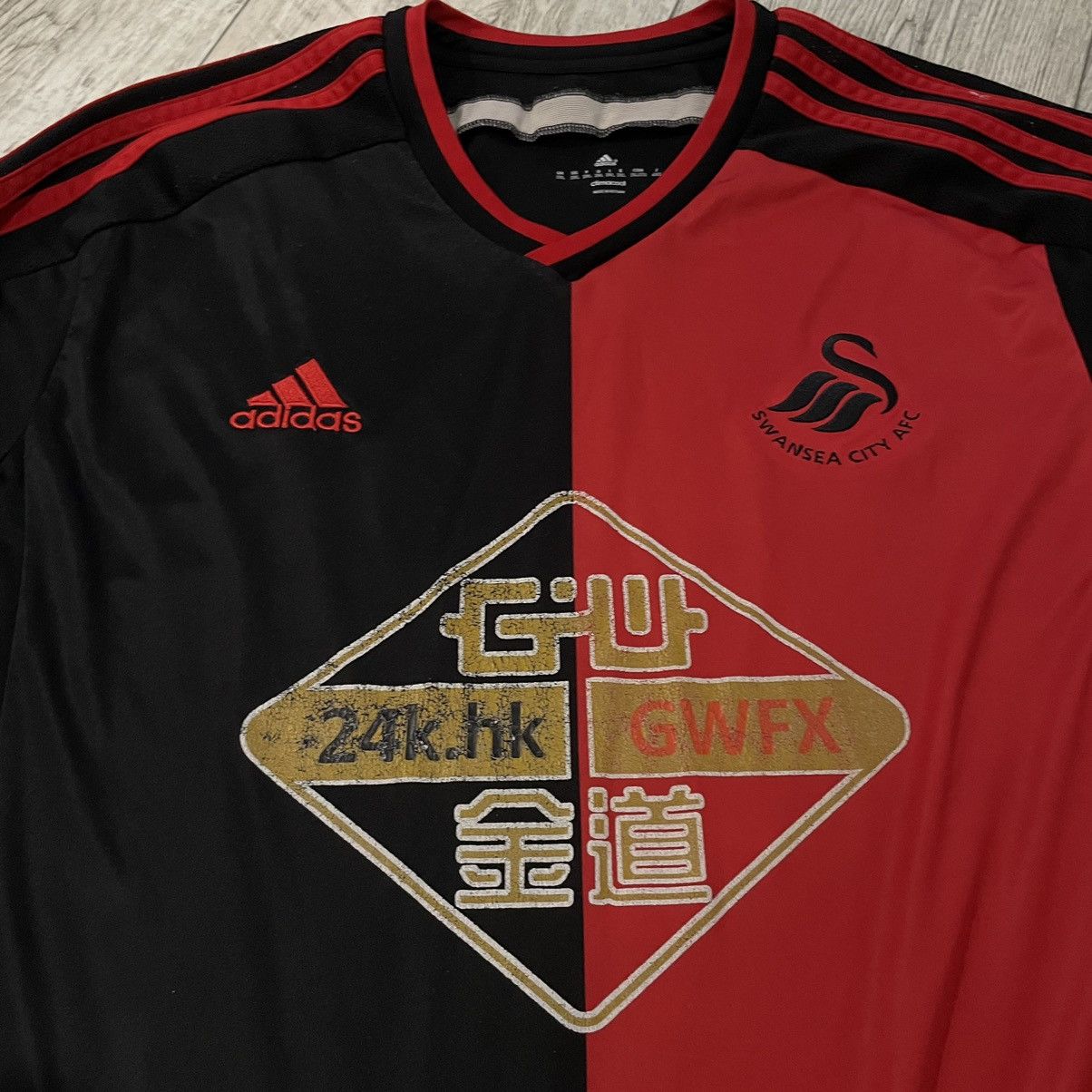 Adidas × Vintage Adidas Swansea City 2013/2014 jersey 24k GWFX shirt premier Size US XXL / EU 58 / 5 - 2 Thumbnail