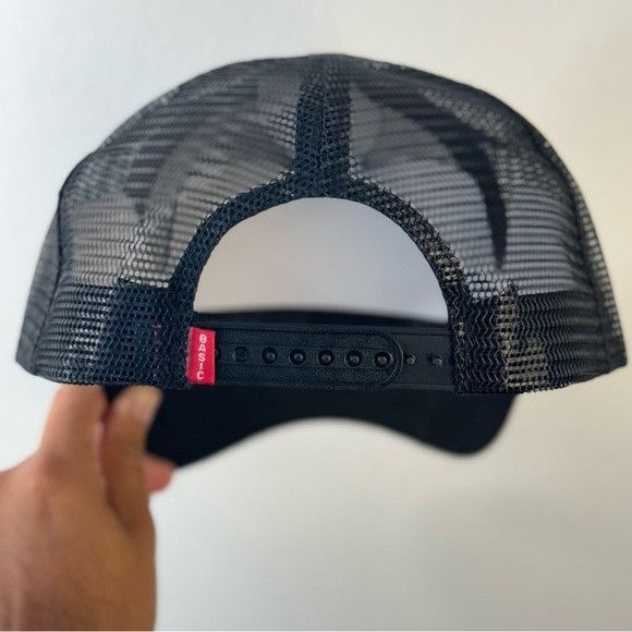 Designer NEW ELOTE PATCH BLACK TRUCKER MESH CAP HAT Size ONE SIZE - 3 Thumbnail