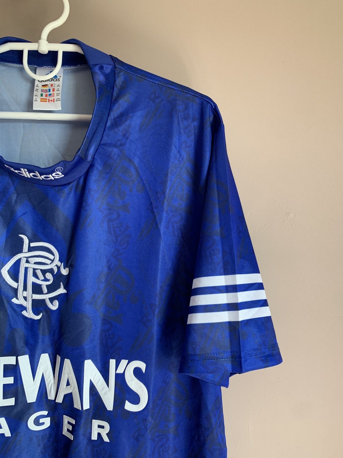 Adidas Rangers Glasgow Home Football Shirt Vintage Adidas Soccer XL Size US XL / EU 56 / 4 - 3 Thumbnail