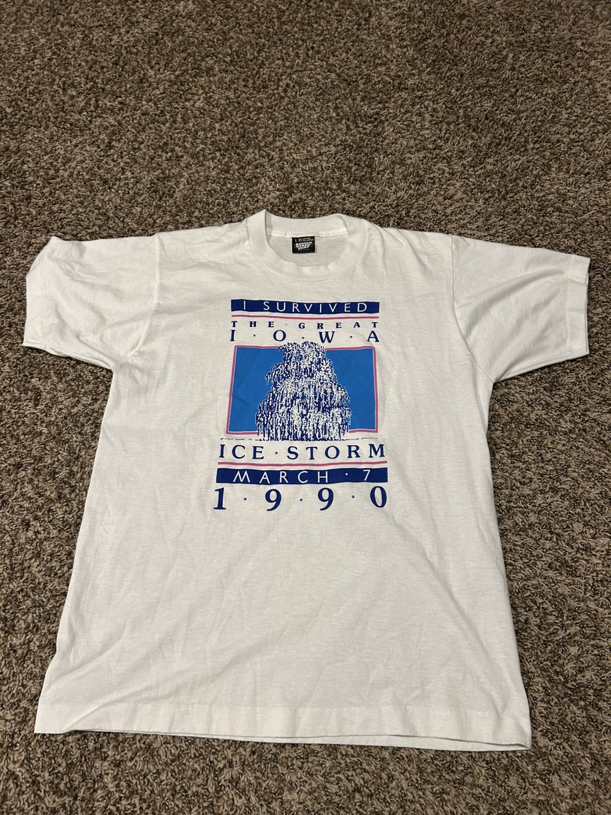 Other Vintage “I survived The Great Iowa Ice Storm” T shirt Size US M / EU 48-50 / 2 - 1 Thumbnail