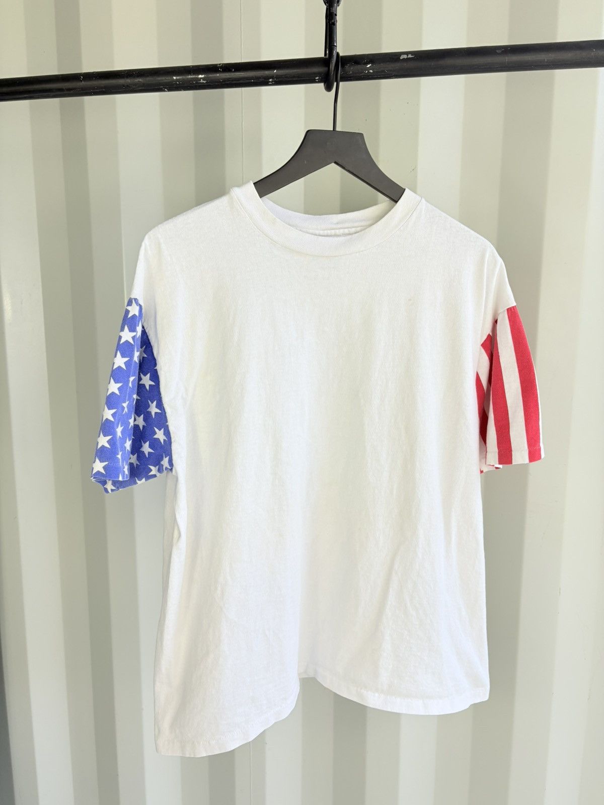 Vintage USA Flag Thrashed Faded Distressed Shirt ERD Grunge WCC Band Size US XL / EU 56 / 4 - 1 Thumbnail