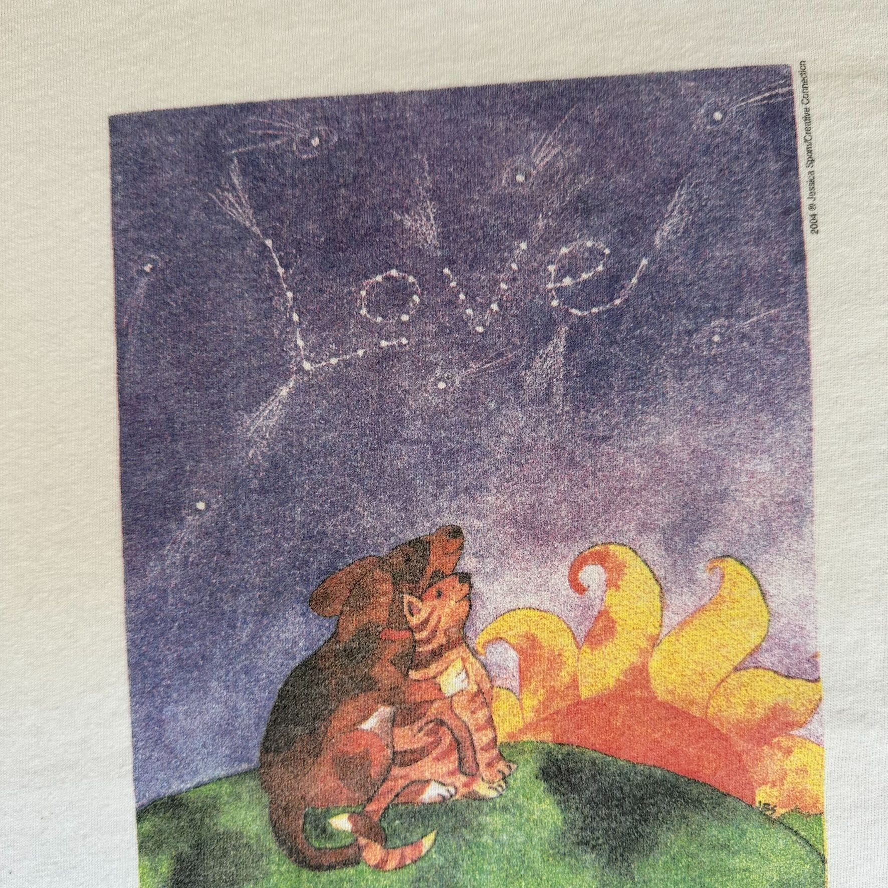 Fruit Of The Loom Vintage Y2K Humane Society Cat Dog Love T-Shirt Granola Cute Size US L / EU 52-54 / 3 - 3 Thumbnail
