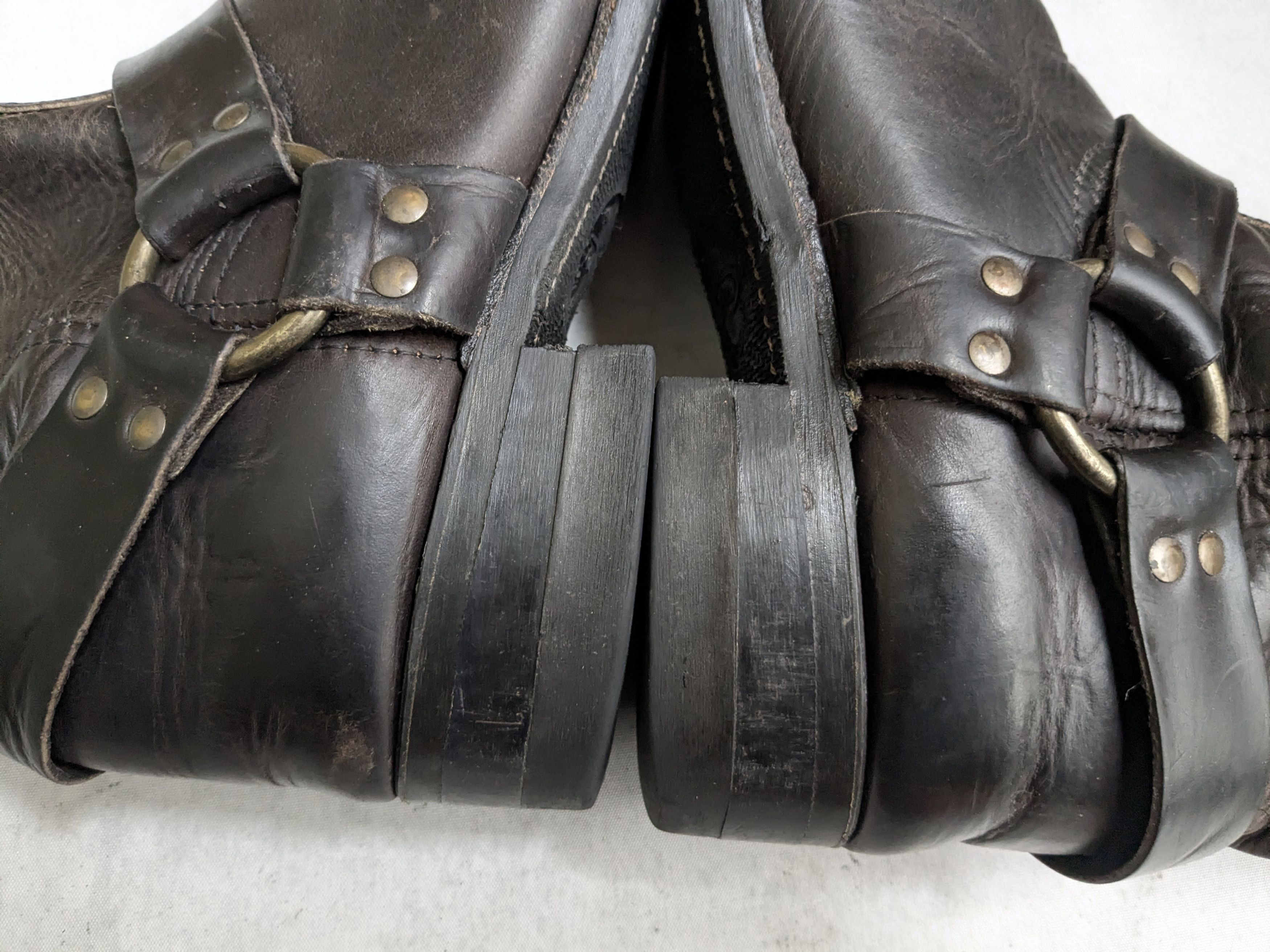 Frye Frye Harness Boots Brown 12 M Leather Strap Rubber Size US 12 / EU 45 - 11 Thumbnail