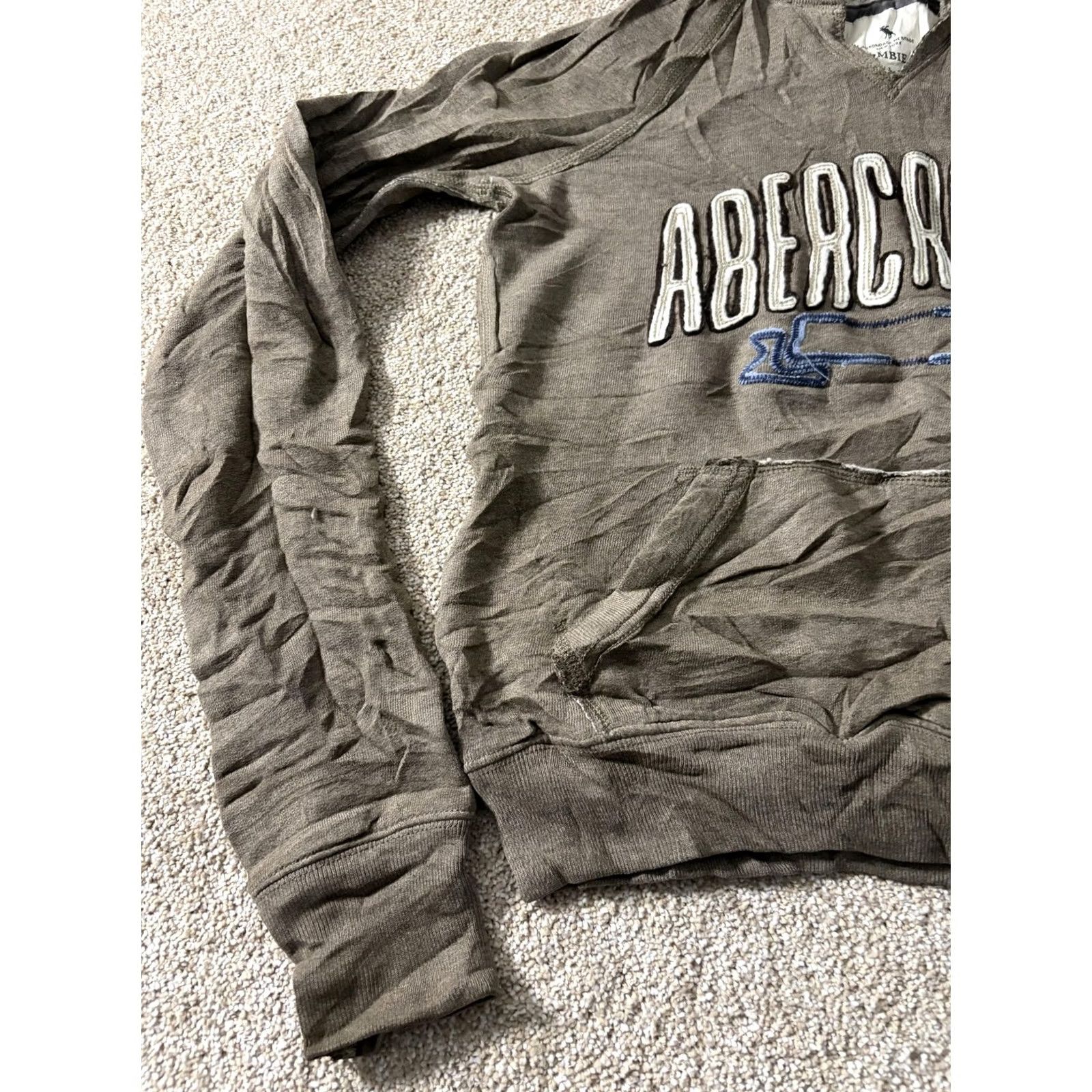 Abercrombie & Fitch Abercrombie & Fitch Hoodie Mens Small Brown Logo Pullover Fleece Sweatshirt Size US S / EU 44-46 / 1 - 2 Thumbnail