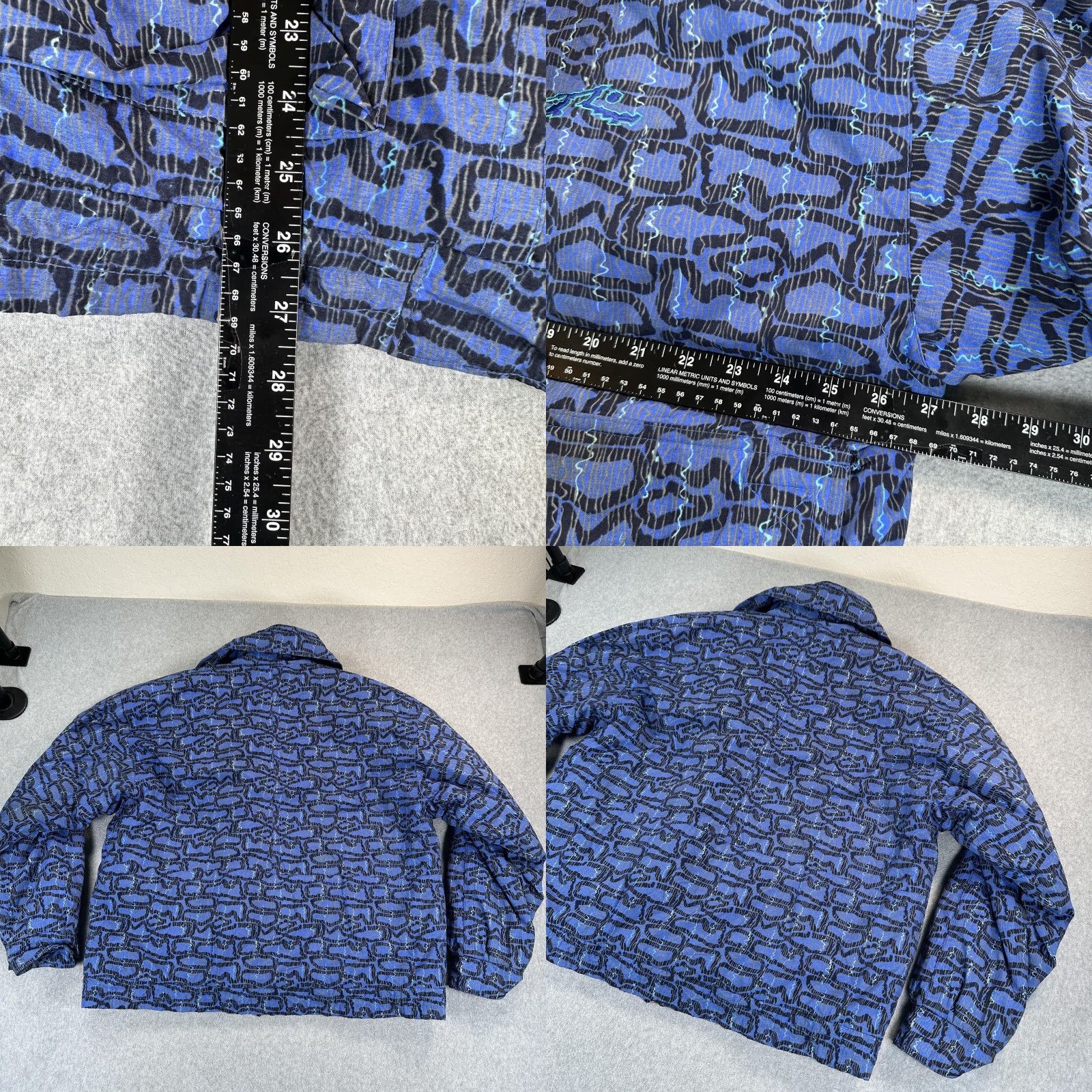 Rusty VINTAGE Rusty Jacket Mens Large Blue Nylon Puffer Animal Print Insulated Surf Size US L / EU 52-54 / 3 - 8 Thumbnail
