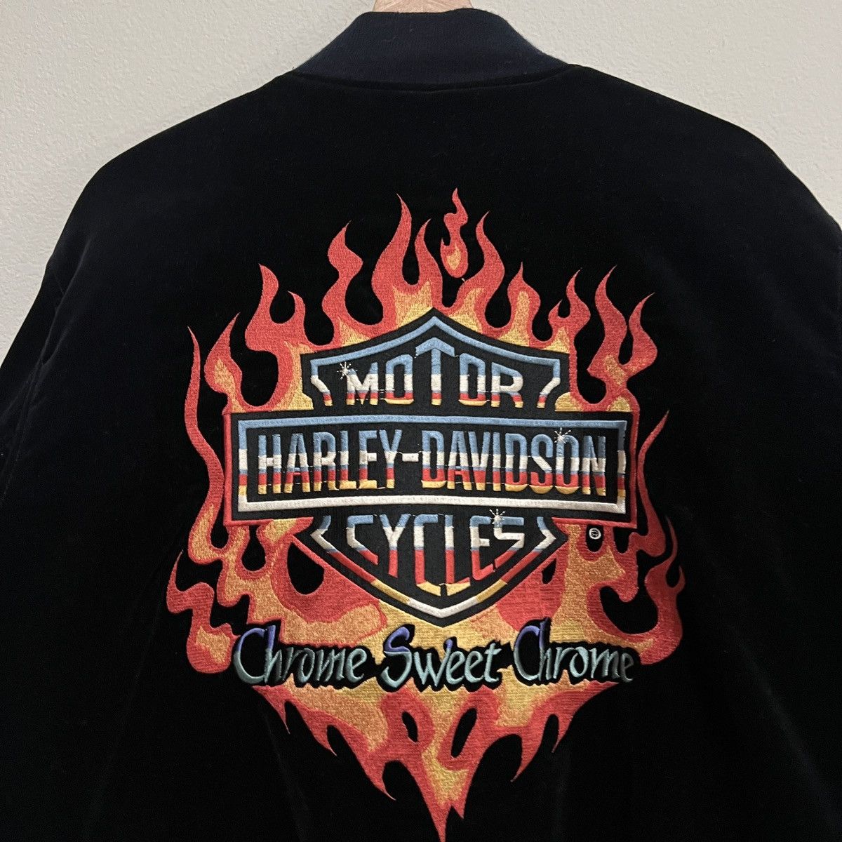 Harley Davidson vintage harley davidson chrome sweet chrome velour jacket Size US M / EU 48-50 / 2 - 7 Thumbnail